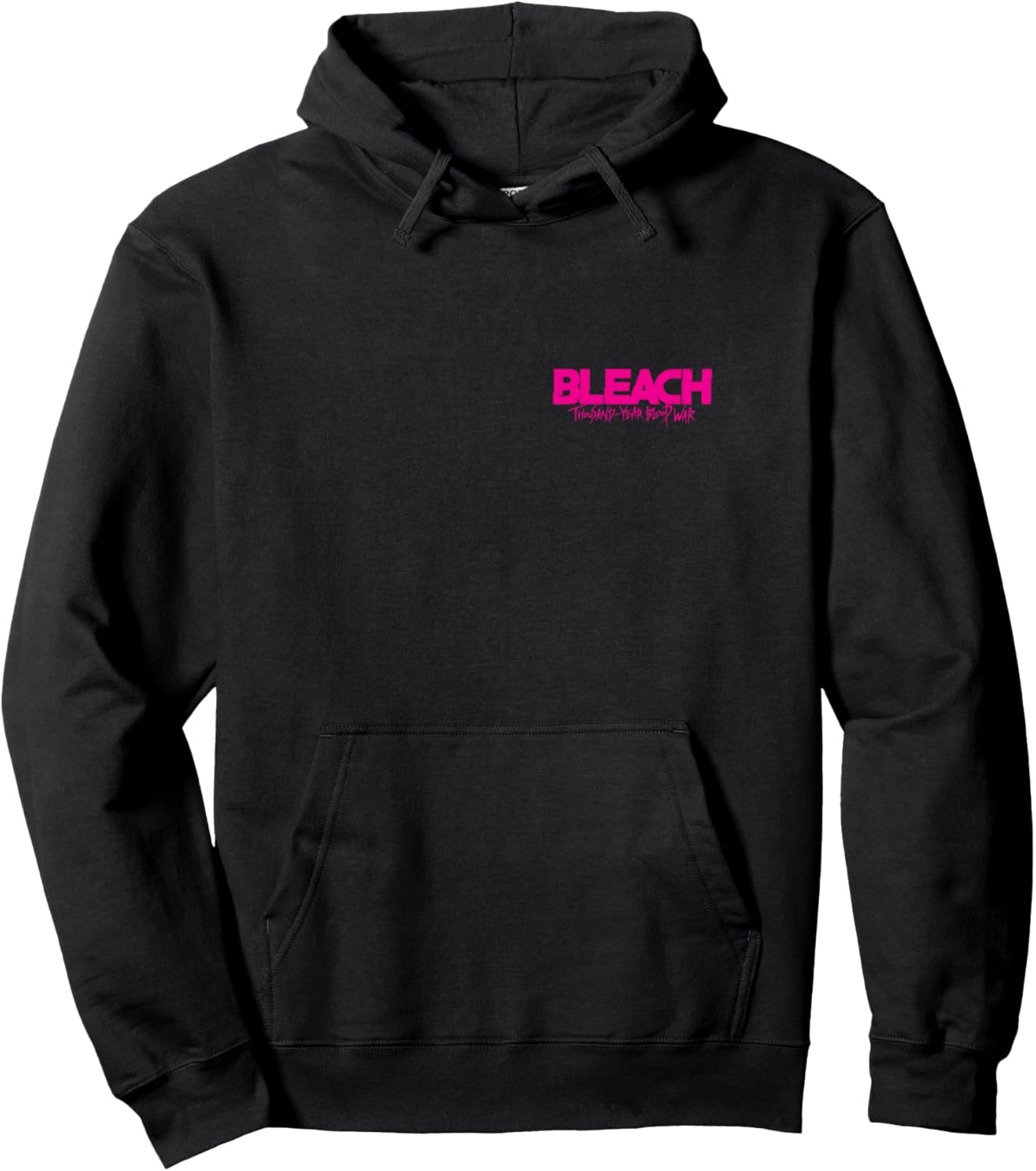 Bleach: Thousand Year Blood War Pink Text Front & Back Anime Pullover Hoodie