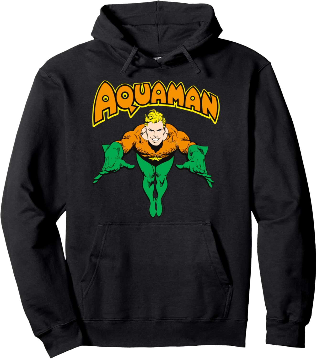 DC Comics Aquaman Vintage Portrait Logo Pullover Hoodie
