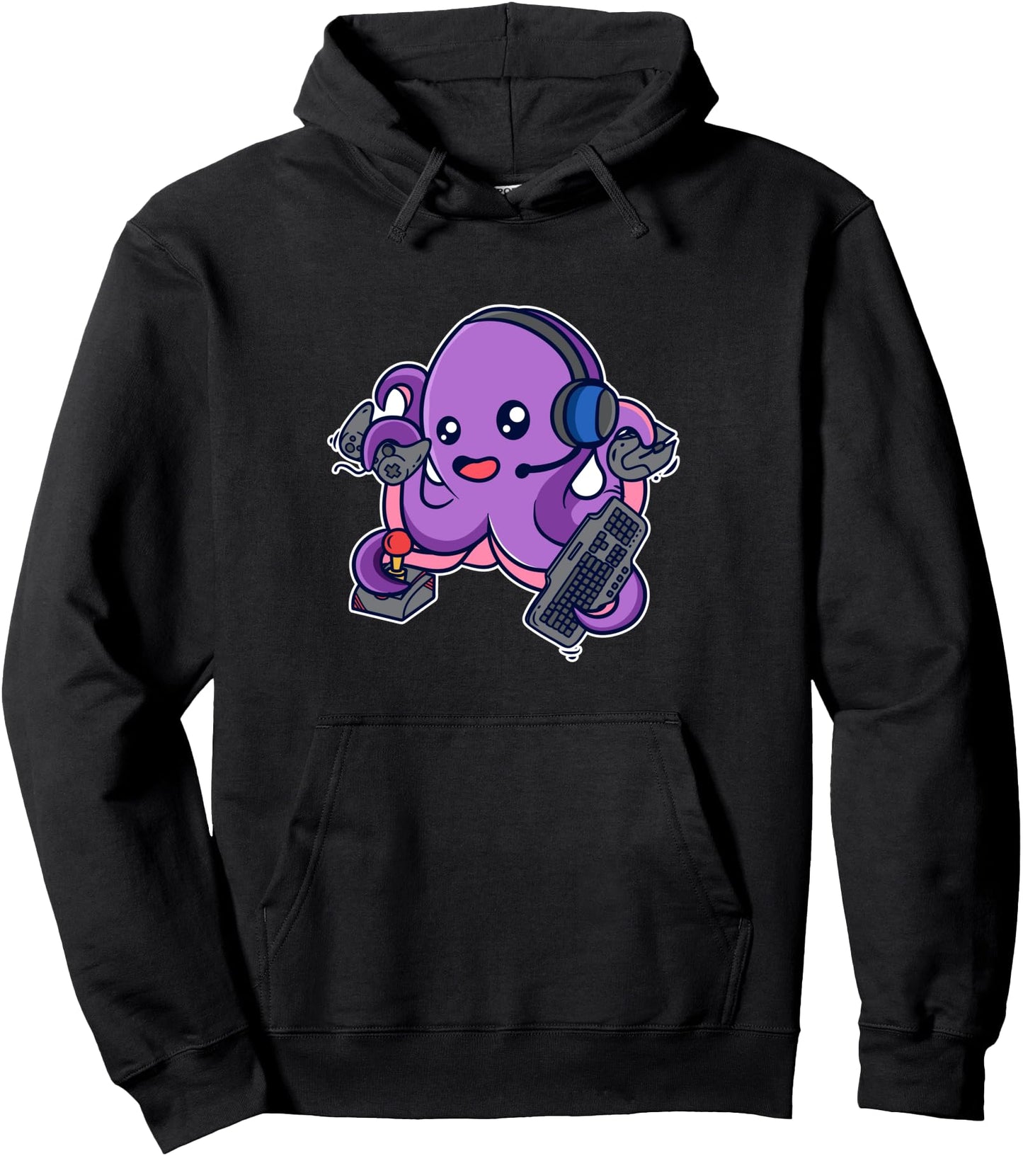 Octopus Sea Tentacles Gaming Kawaii Gamer Game Anime Console Pullover Hoodie