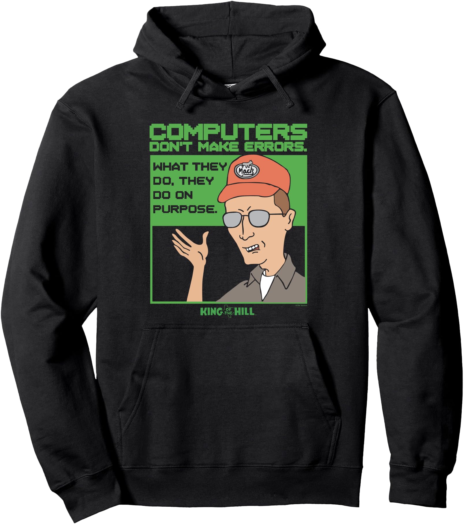 King of the Hill Dale Gribble Computer Errors Cartoon Pullover Hoodie