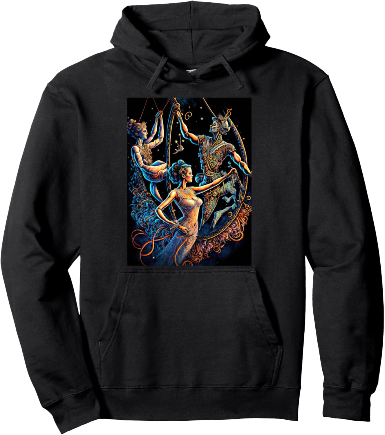 Circus Trapeze Artists Performers Cirque Art Pullover Hoodie