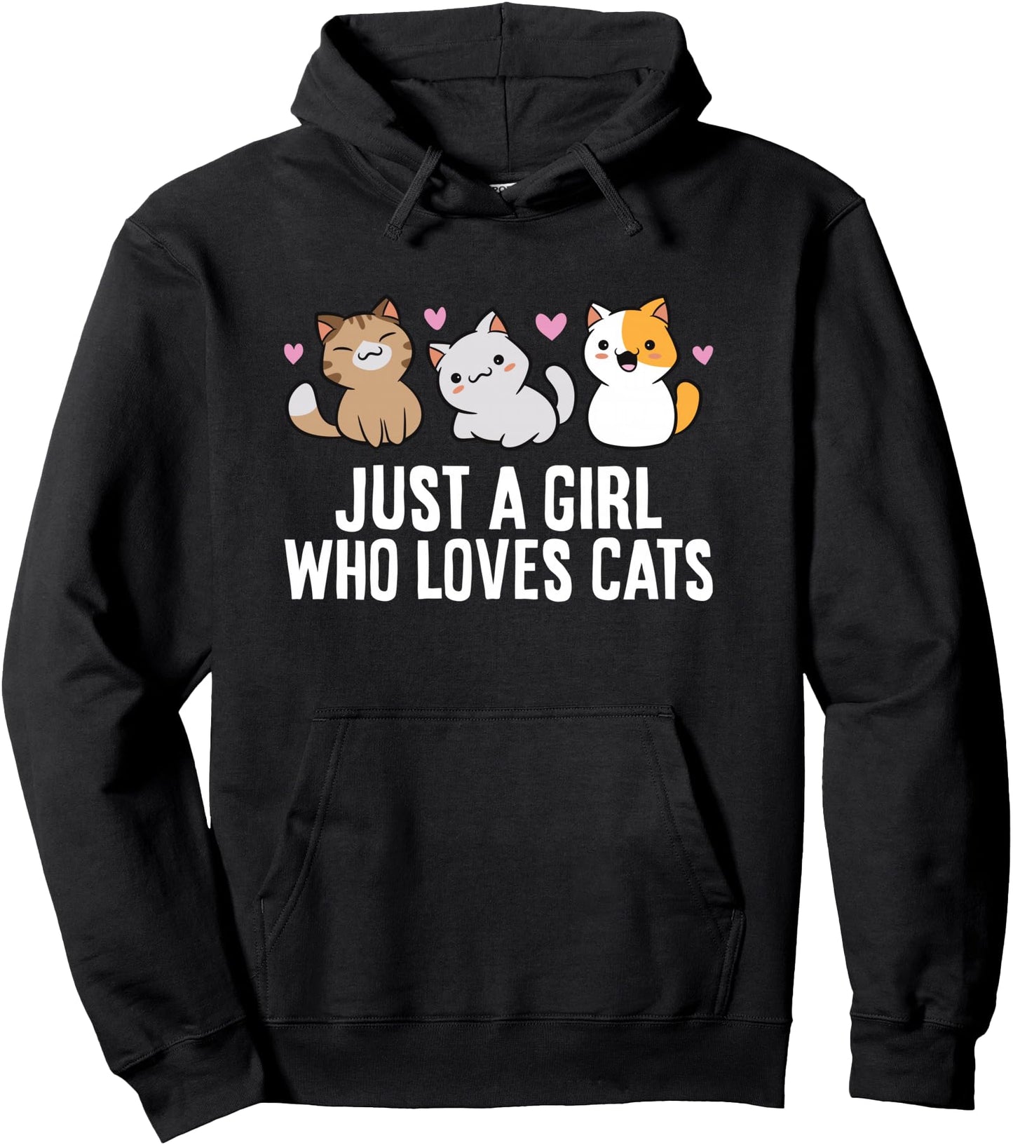 Just a Girl Who Loves Cats Pullover Hoodie