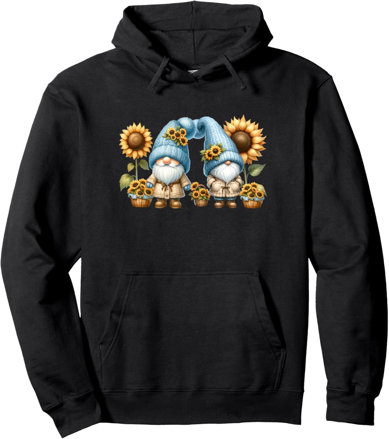 Autumn Gnomes For Fall Women And Girls Who Loves Sunflowers Pullover Hoodie