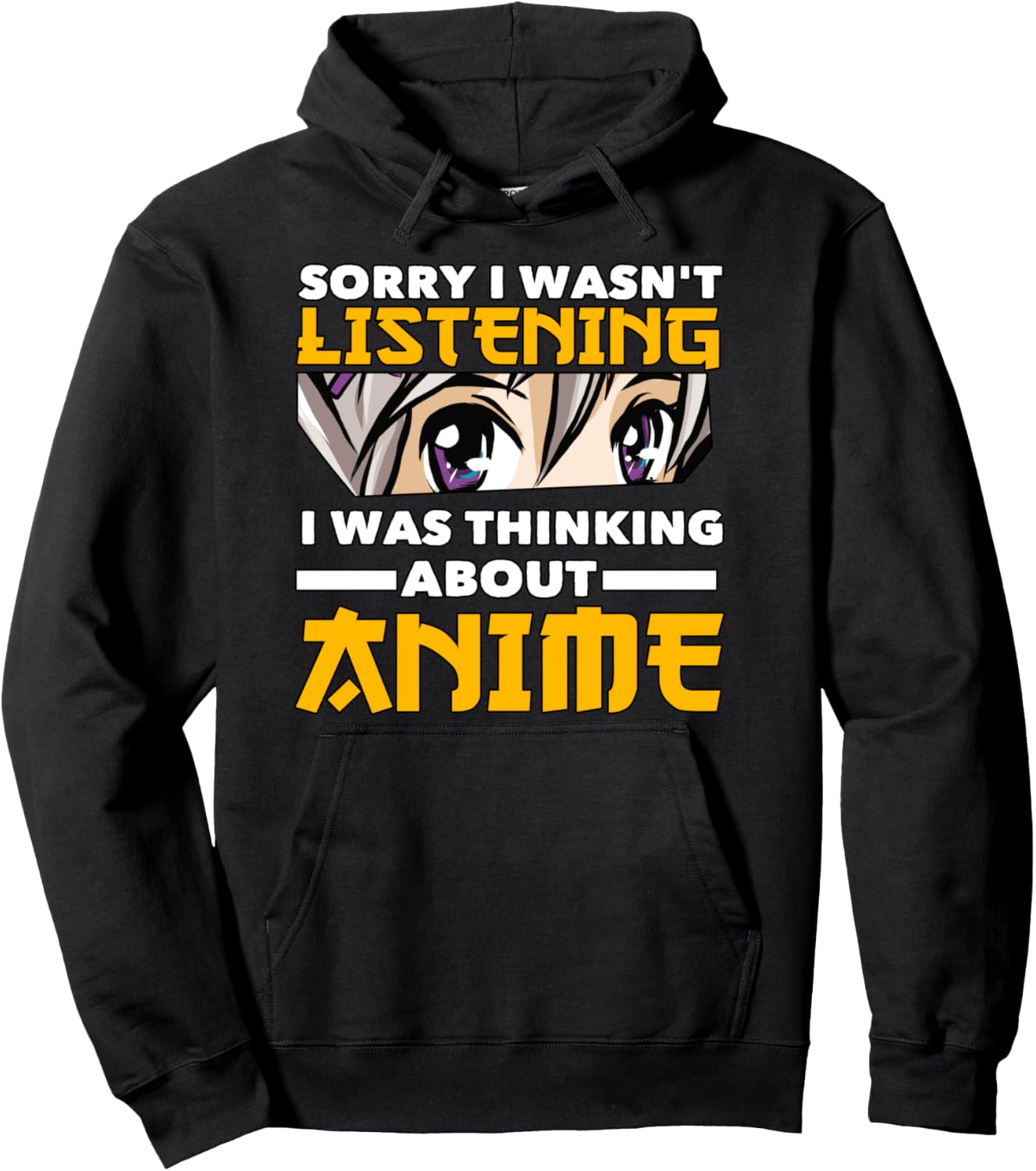I Was Thinking About Anime Merch Anime Girl Otaku Gift Anime Pullover Hoodie