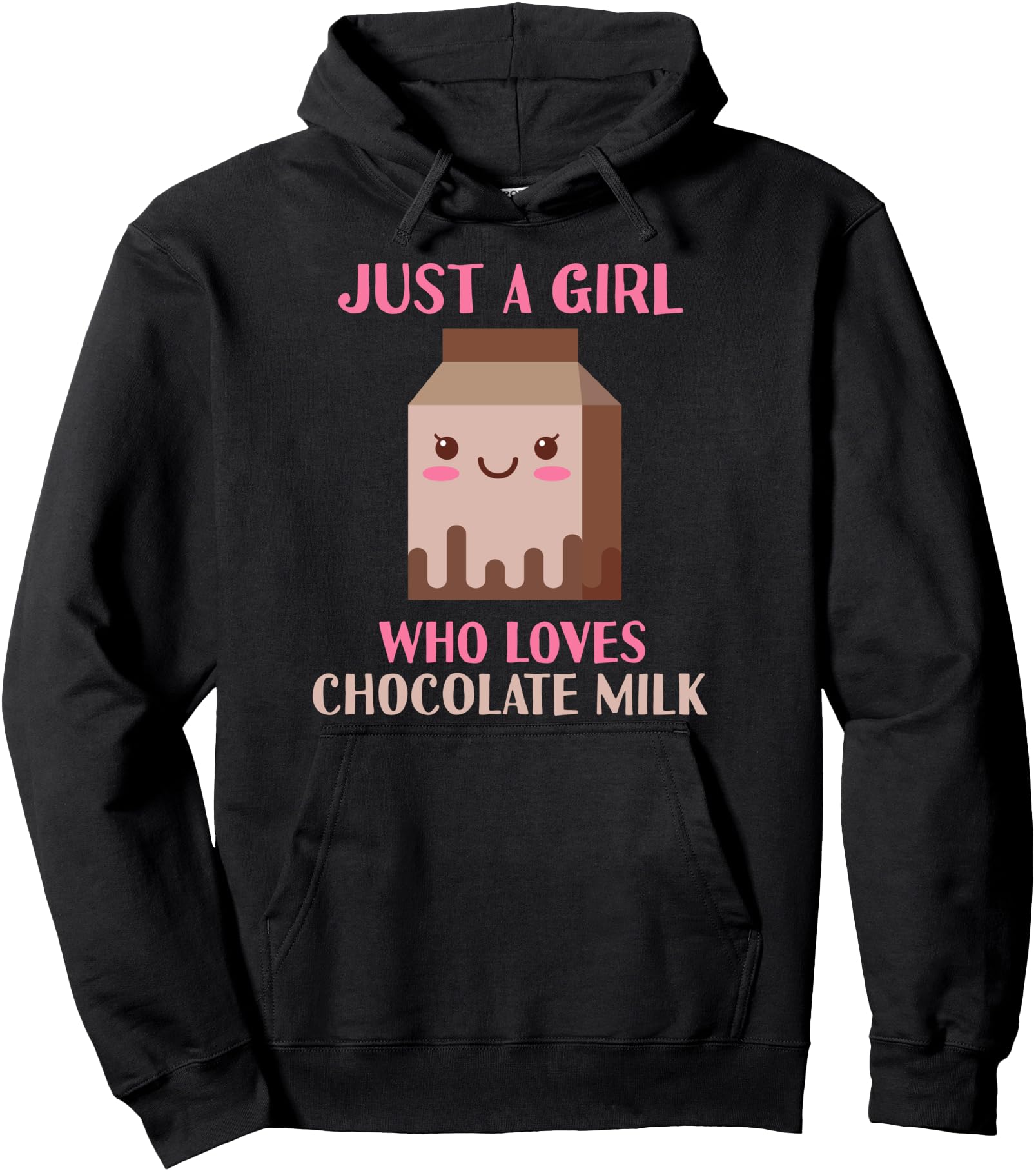 Just A Girl Who Loves Chocolate Milk Retro Japanese Anime Pullover Hoodie