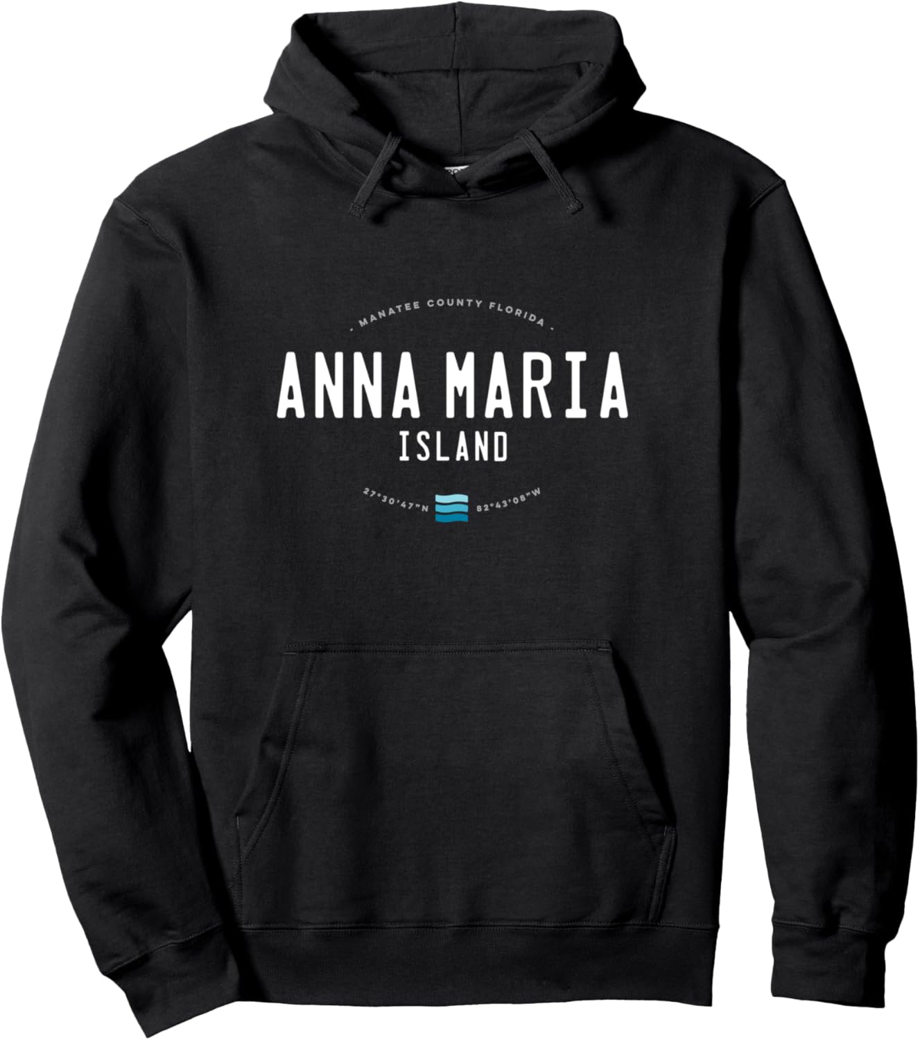 Anna Maria Island Florida Beach Waves Pullover Hoodie
