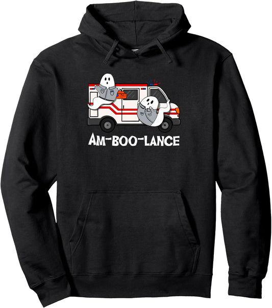 Amboolance EMT Paramedic EMS Ambulance Ghost Halloween Pullover Hoodie