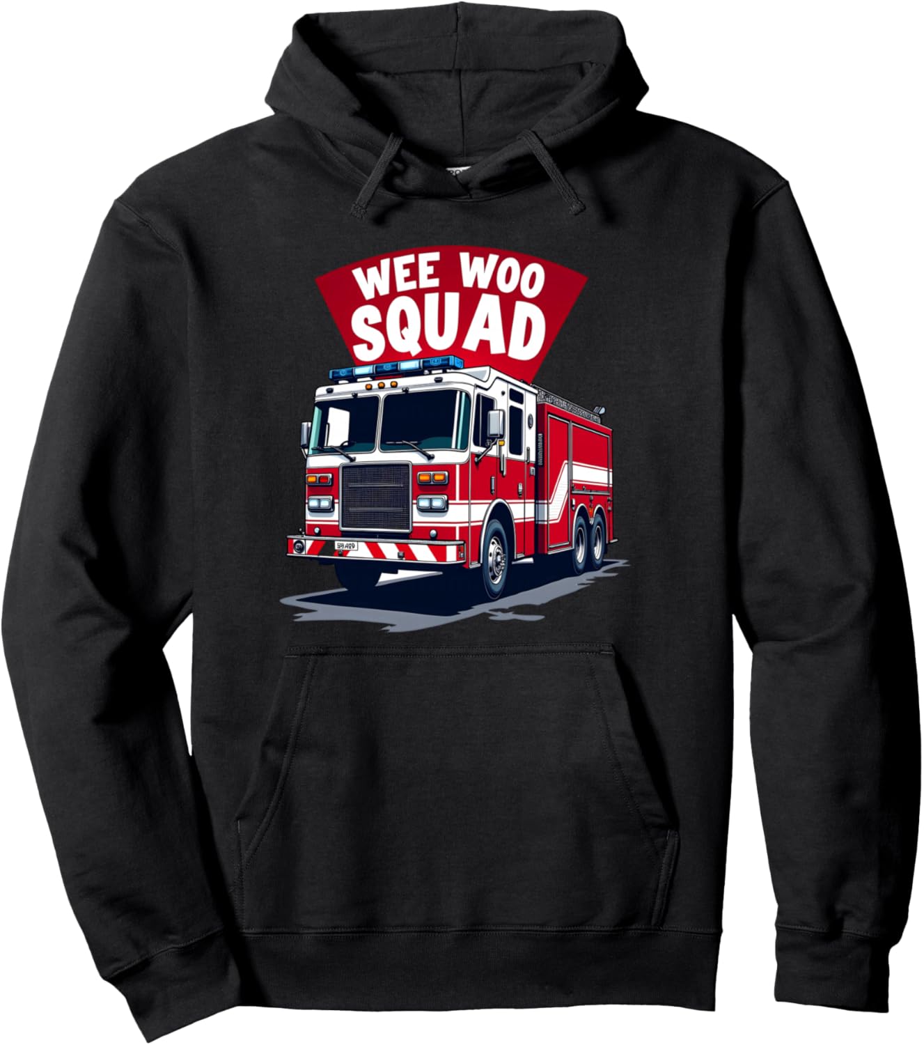 Firefighter Fire Truck Fireman Wee Woo Squad Men Women Kids Pullover Hoodie