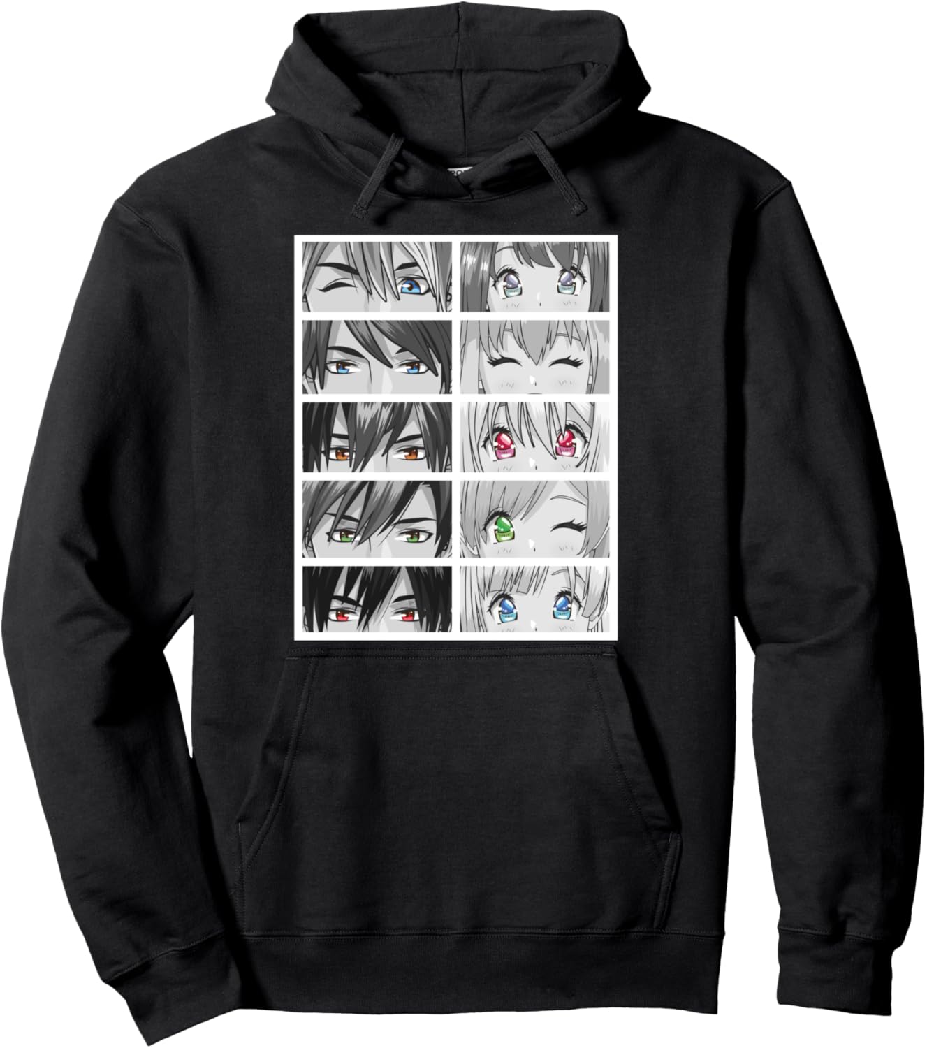 Anime Faces Kawaii Pullover Hoodie