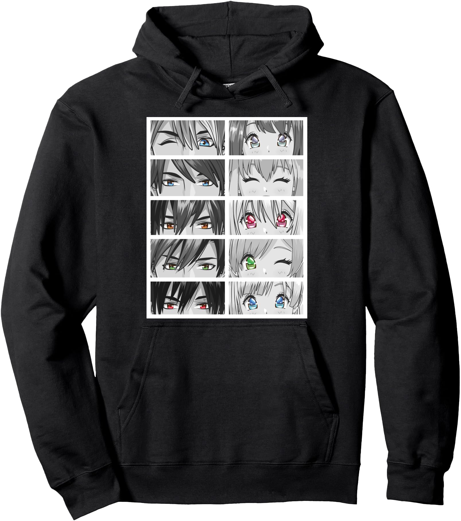 Anime Faces Kawaii Pullover Hoodie