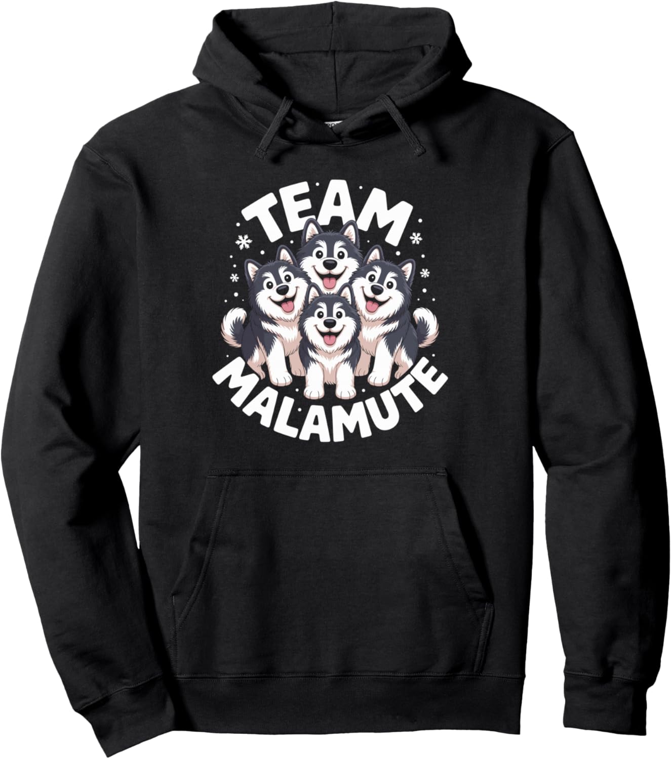 Malamute Team Cute Cartoon for Dog Moms Owners Pet Alaskan Pullover Hoodie