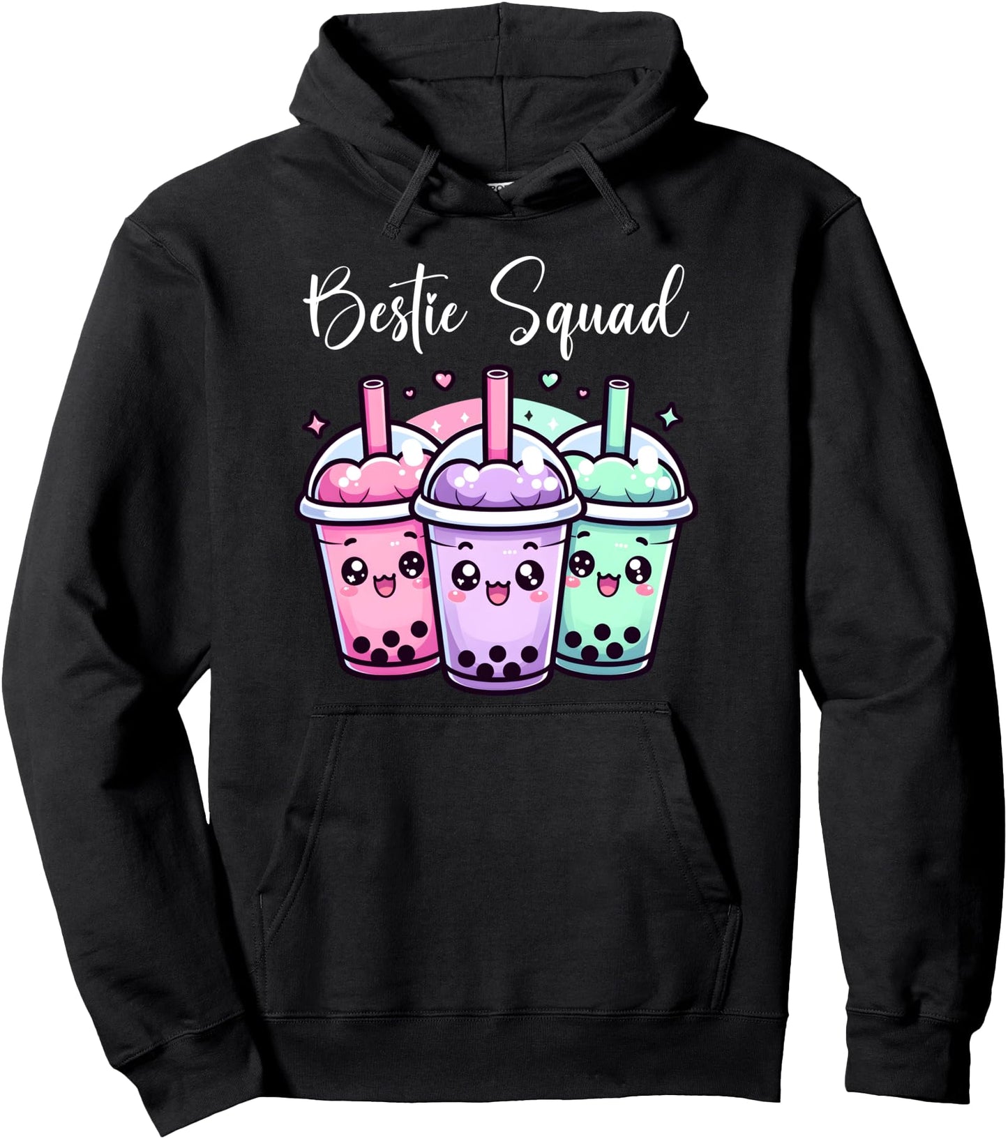 Bestie Squad Twin Day For Girls BFF Boba Tea Best Friend Pullover Hoodie