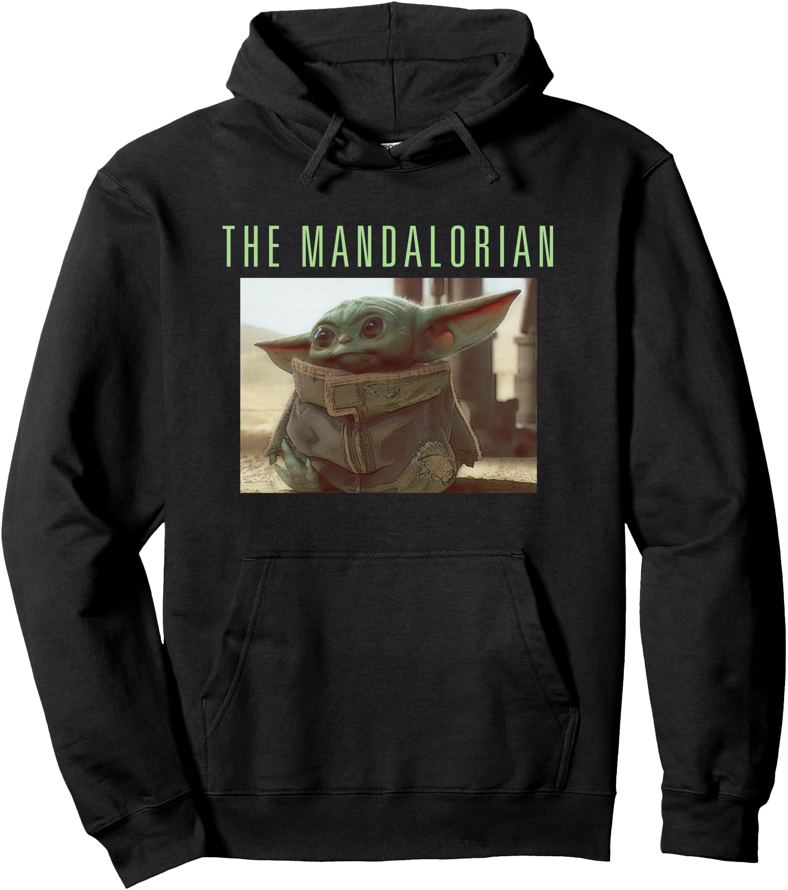 Star Wars The Mandalorian Grogu On Tatooine Realistic Pullover Hoodie