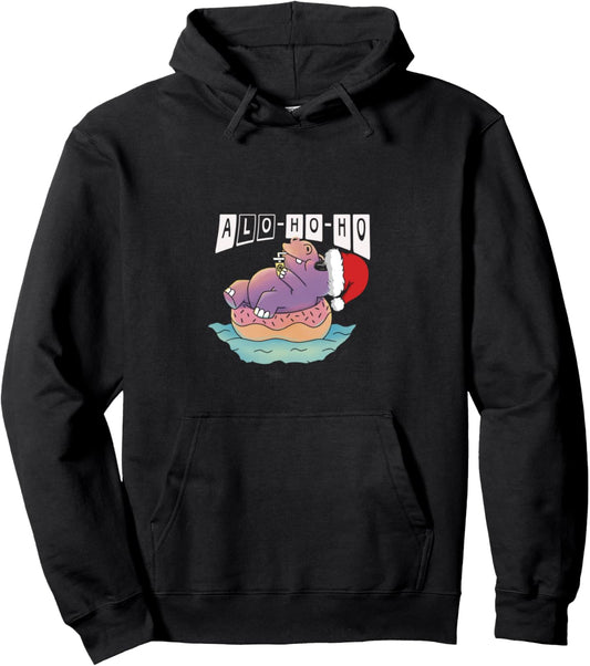 Alo-Ho-Ho Christmas In July Surfing Xmas Thanksgiving Pullover Hoodie