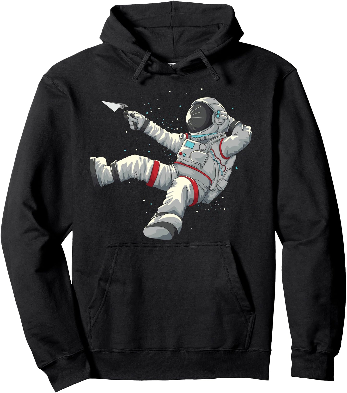 Cool Relaxing Astronaut Funny Spaceman Paper Airplane Gift Pullover Hoodie