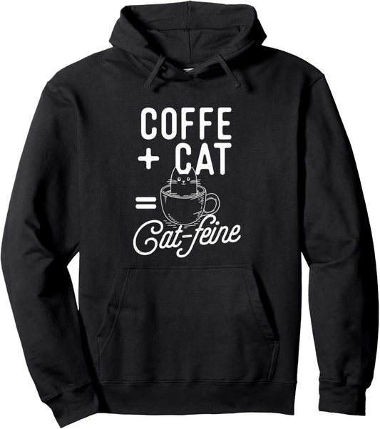 Catfeine - Coffee Cat Kitten Lover Pet Owner Kitty Pullover Hoodie