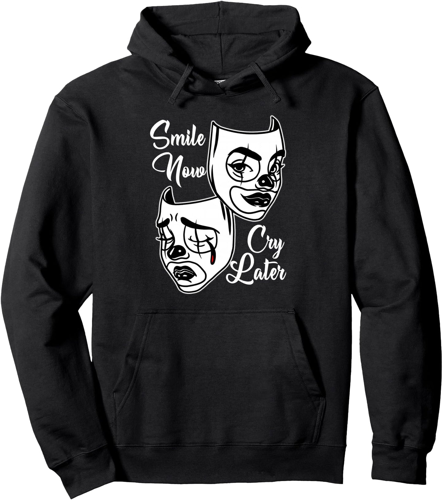 Smile Now Cry Later Chicano Payasa Mask Pullover Hoodie