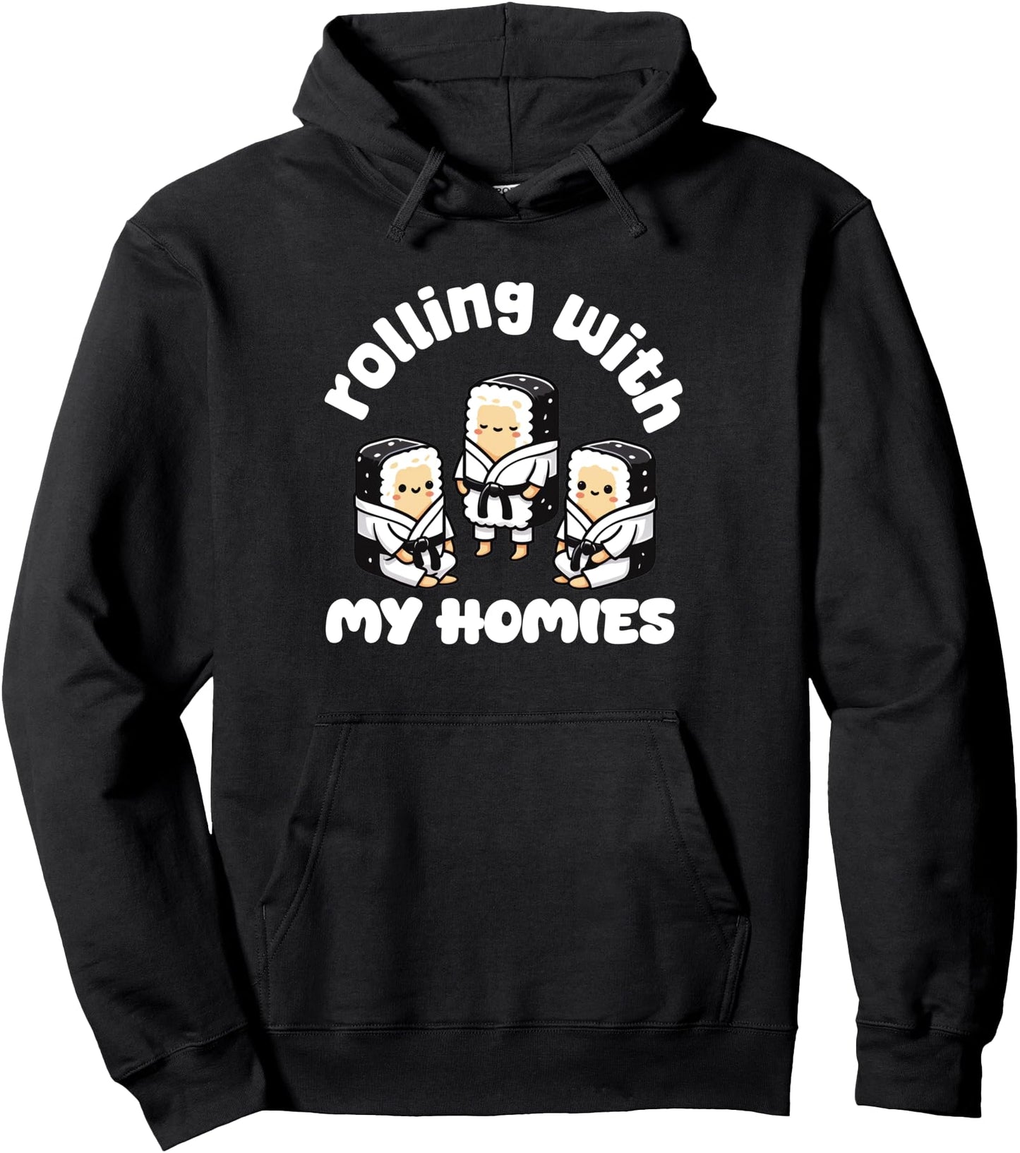 Brazilian Jiu Jitsu BJJ Sushi Men Dad Boy Women Grappling Pullover Hoodie