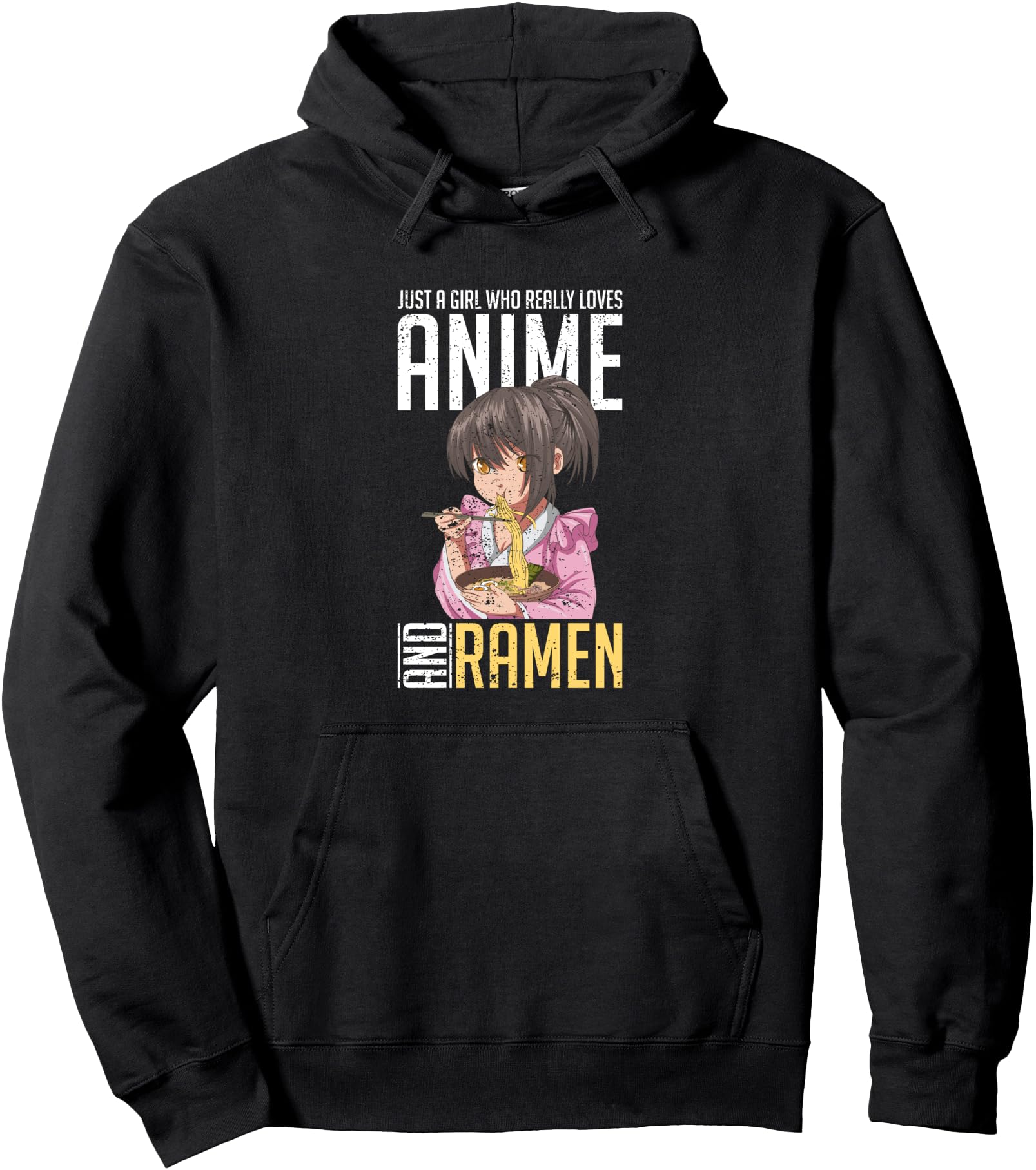 Japanese Ramen Lover Girls Women Manga Otaku Kawaii Anime Pullover Hoodie