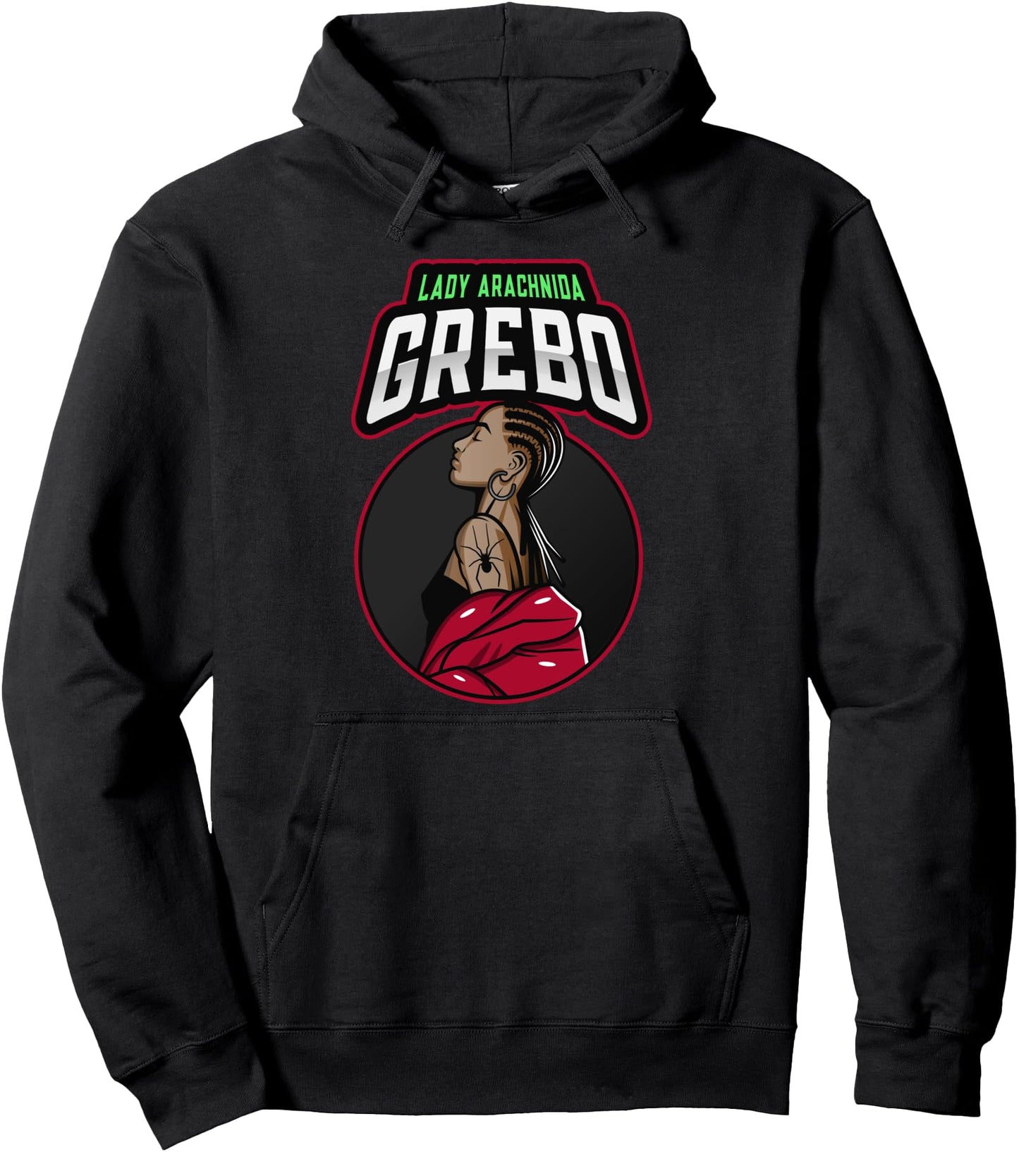 Grebo Lady Arachnida, Liberian Superhero, African Ancestry Pullover Hoodie