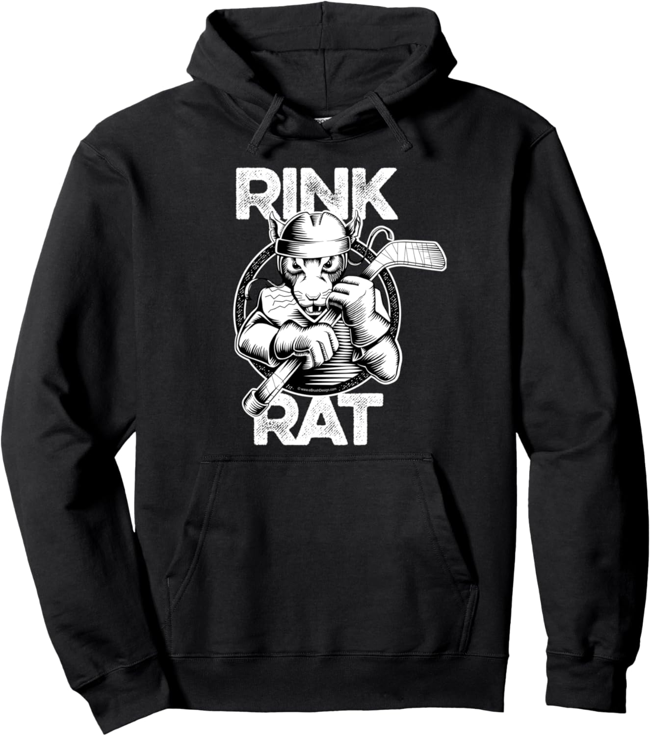 Hockey Rink Rat - funny hockey lover Pullover Hoodie