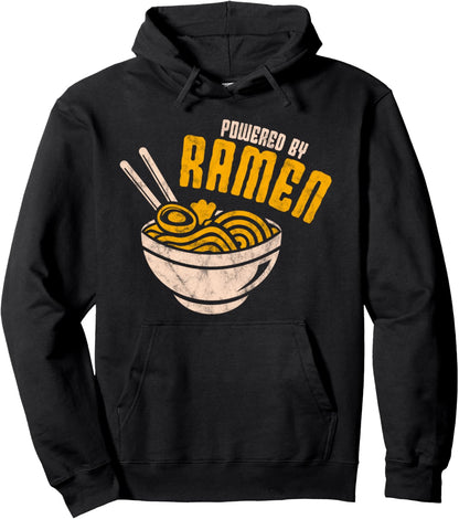 Powered By Ramen Japanese Love Anime Noodles Pullover Hoodie