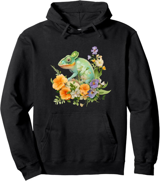 Chameleon Lizard for Lizard Pet Lover Pullover Hoodie