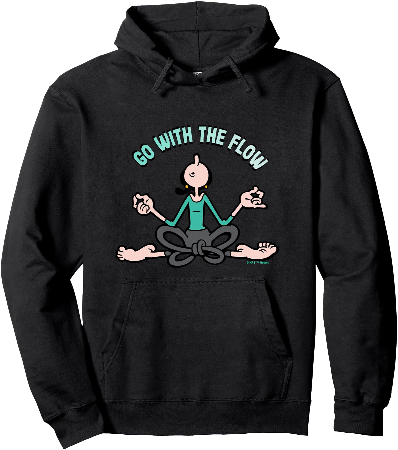 Olive Oyl Go with the Flow Yoga for Humanity Day Pullover Hoodie