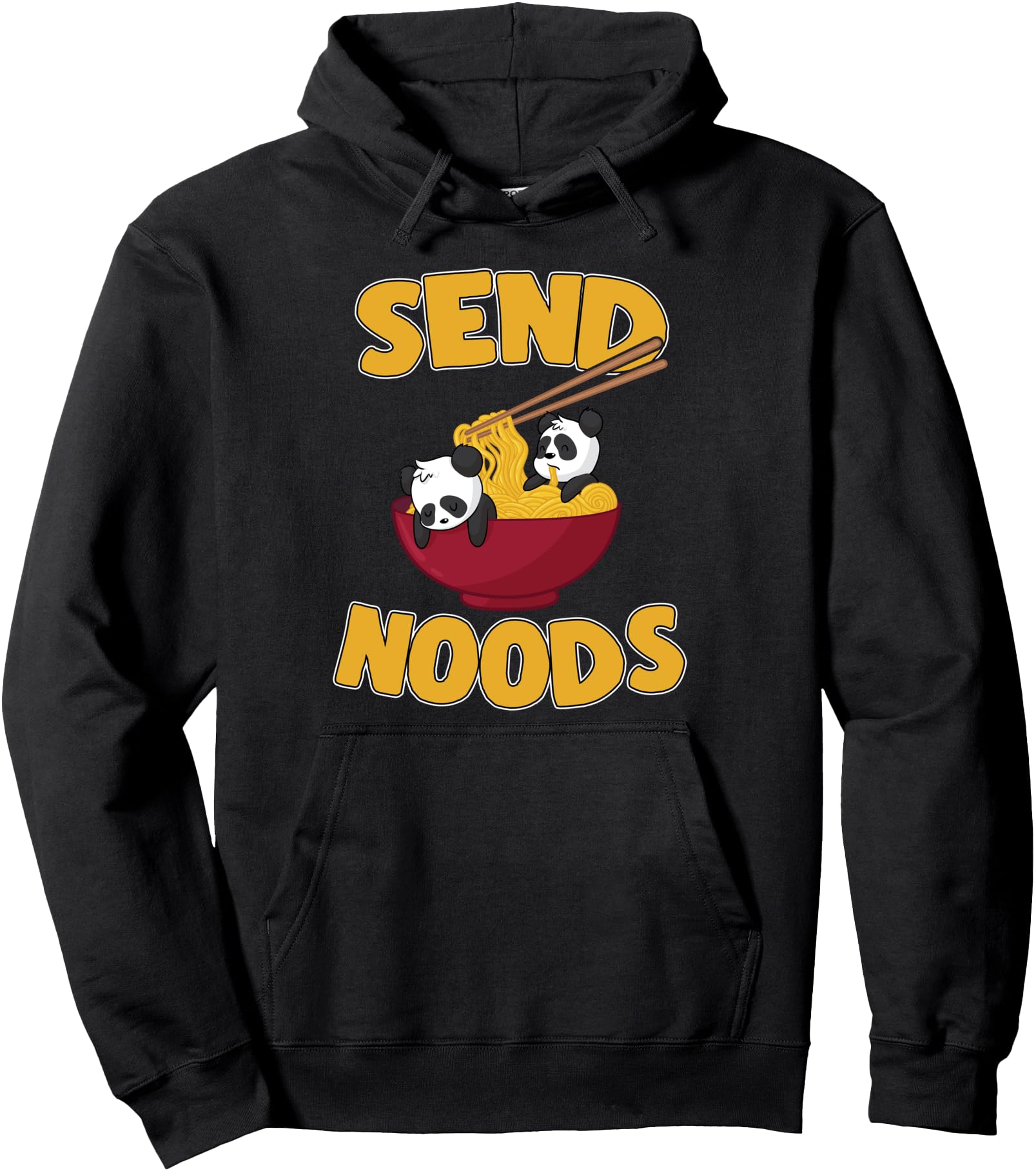 Send Noods Kawaii Panda Bear Ramen Noodles Japanese Pullover Hoodie