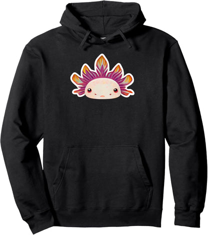 Cute Kawaii Axolotl Anime Pullover Hoodie