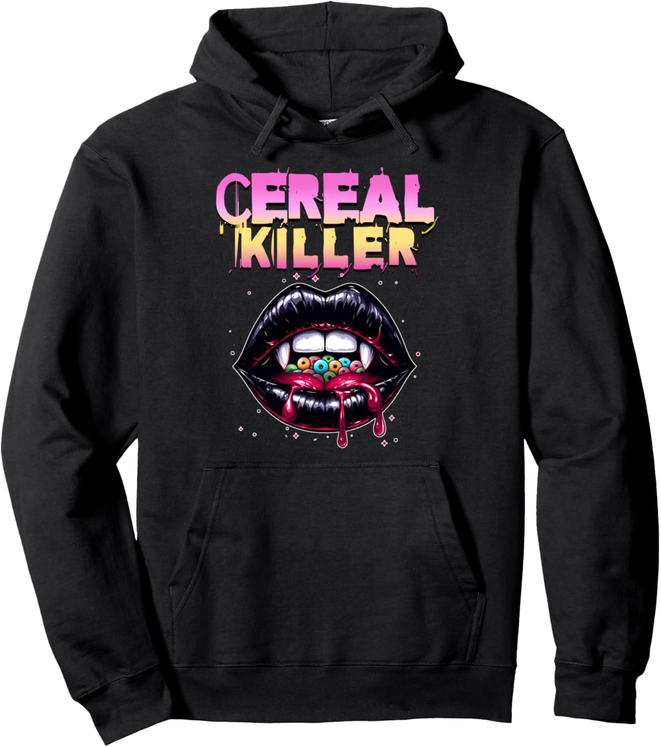 Cereal Killer Vampire Funny Easy Lazy Last Minute Halloween Pullover Hoodie