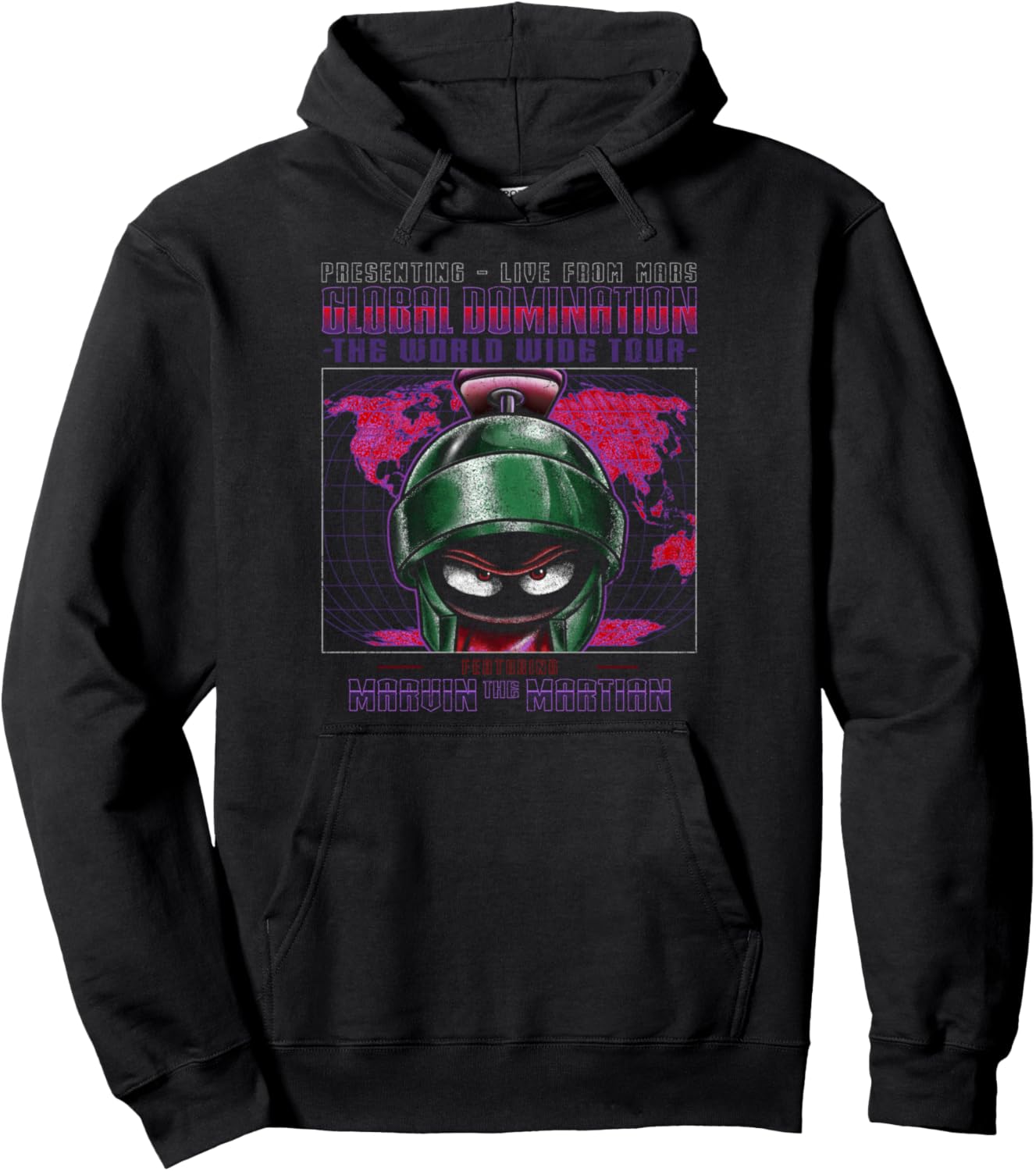 Looney Tunes Marvin Martian Global Domination Poster Pullover Hoodie