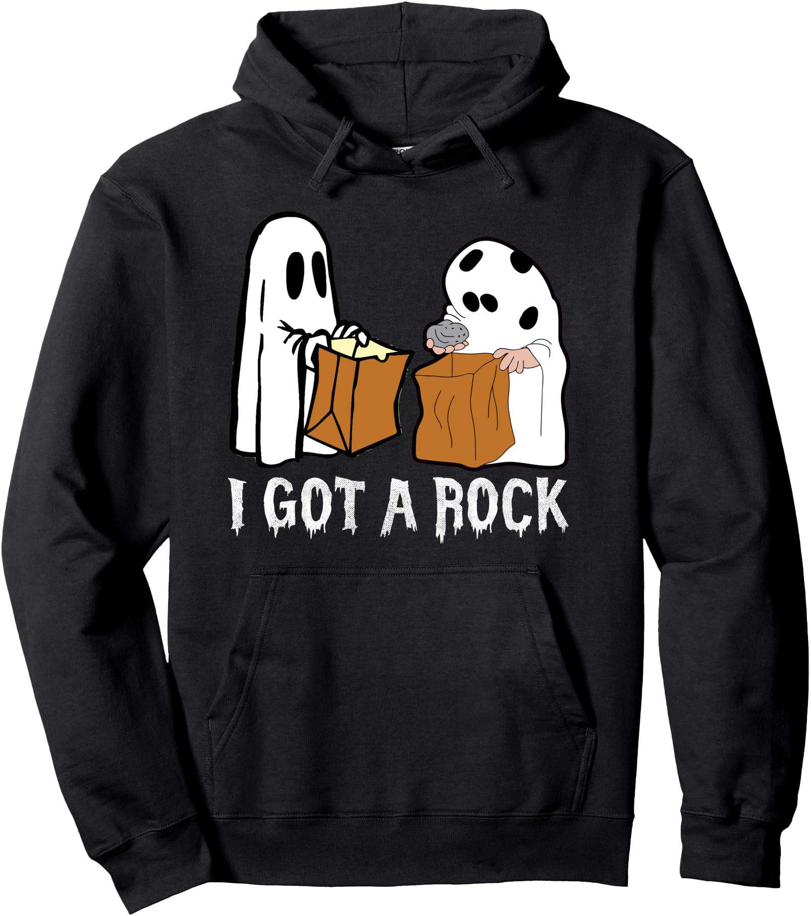 Funny Boo Ghost Scary I Got A Rock Halloween Pullover Hoodie