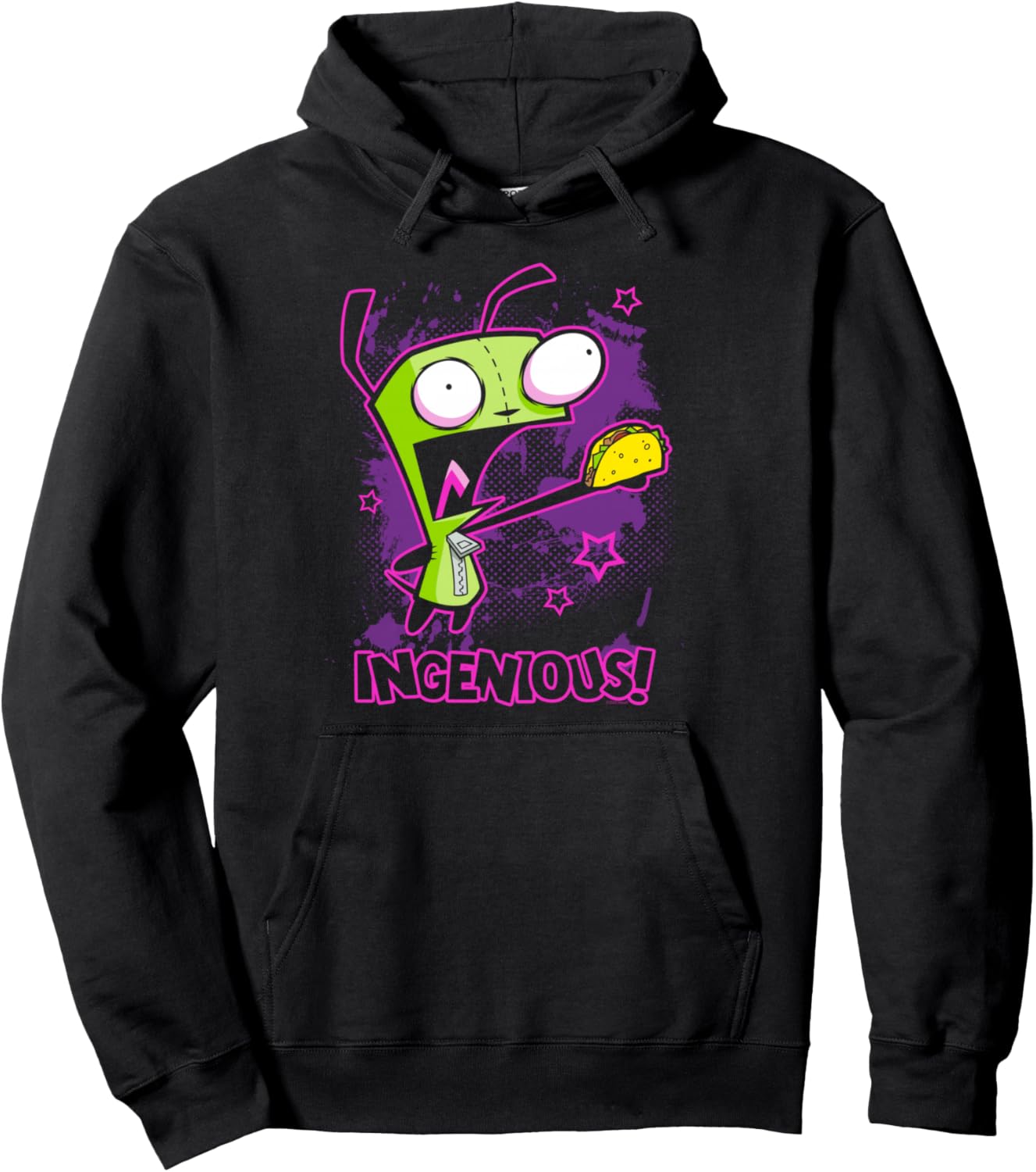 Invader Zim Ingenious Taco Gir Y2K Cartoon Pullover Hoodie