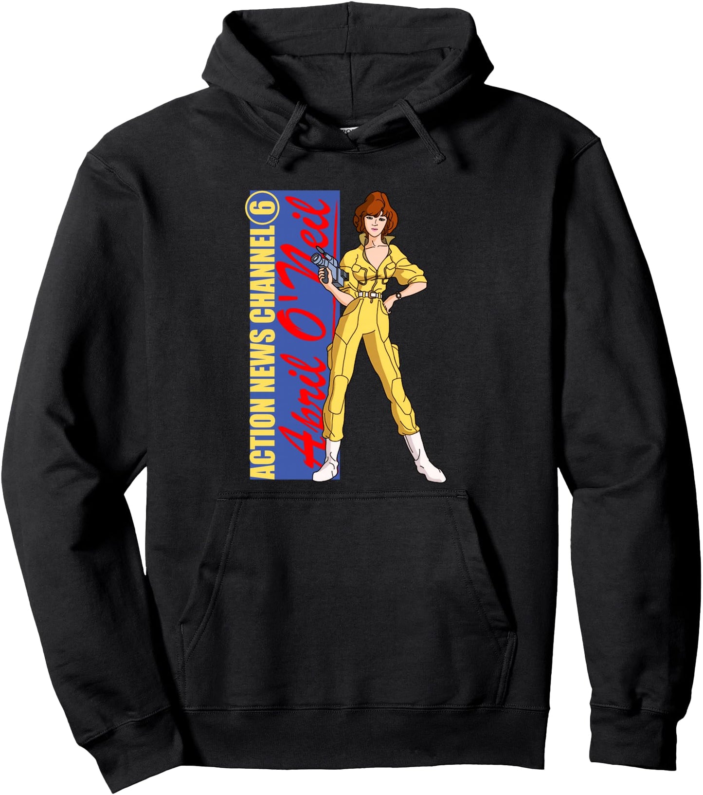 Teenage Mutant Ninja Turtles April O Neil Big Chest Portrait Pullover Hoodie