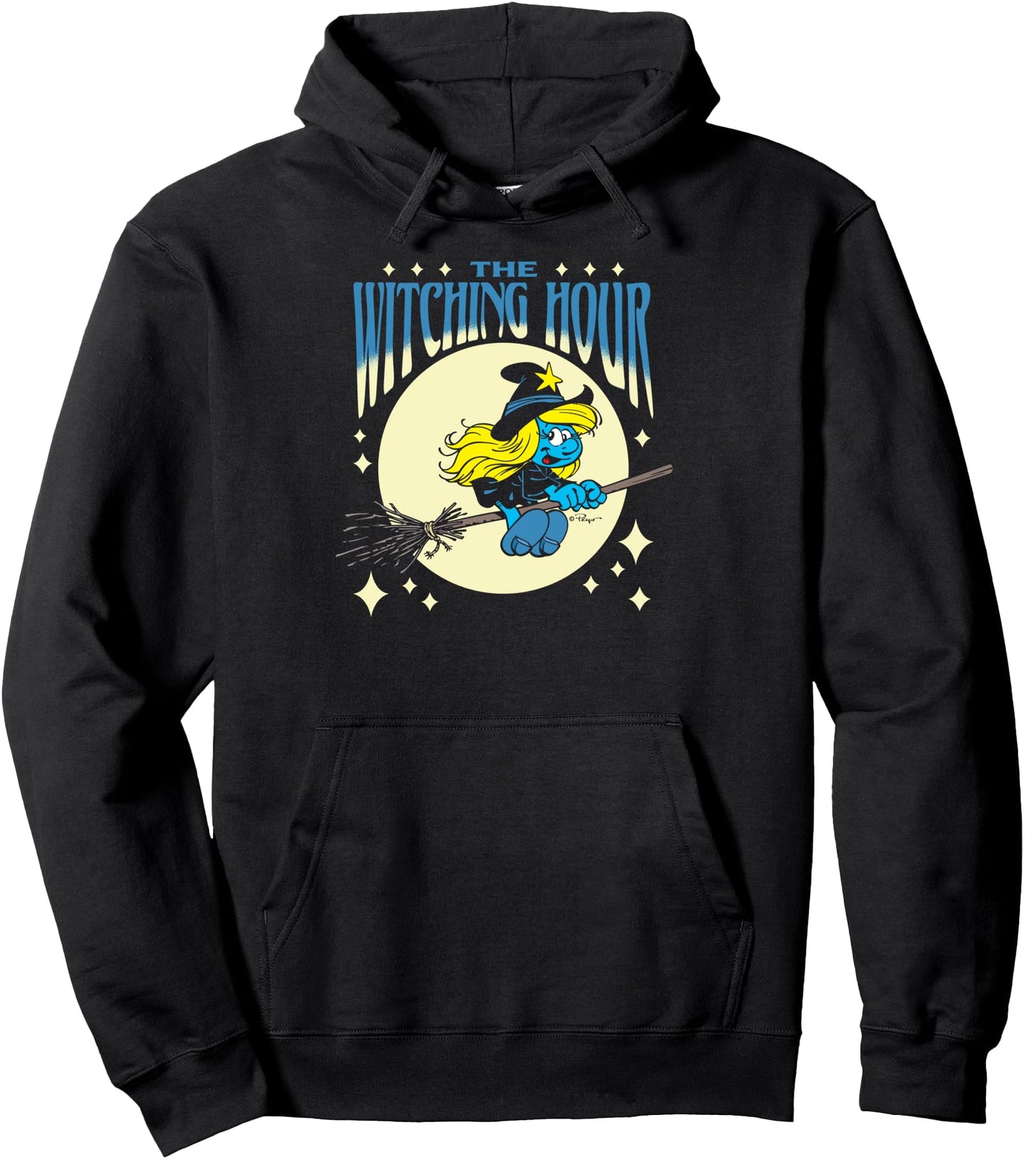 The Smurfs Witching Hour Smurfette Halloween Retro Cartoon Pullover Hoodie
