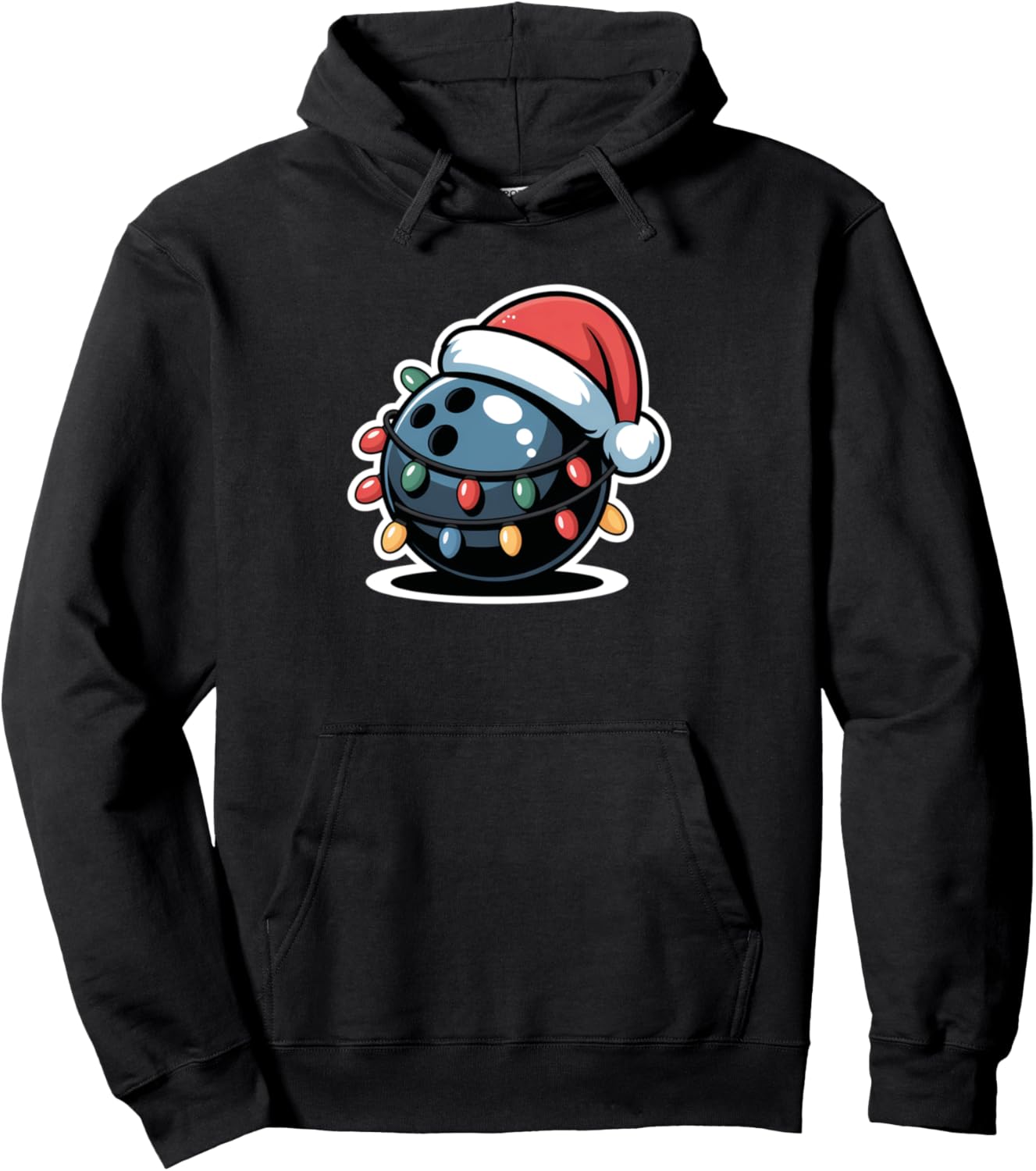 Christmas Bowling Ball Festive Holiday Xmas Pullover Hoodie