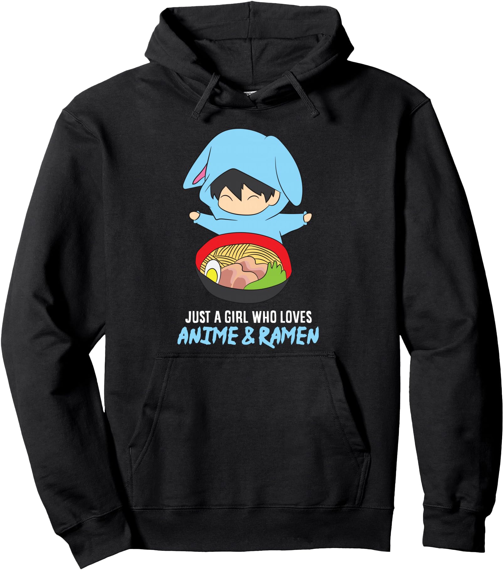 Just a Girl Who Loves Anime And Ramen Funny Anime Pullover Hoodie