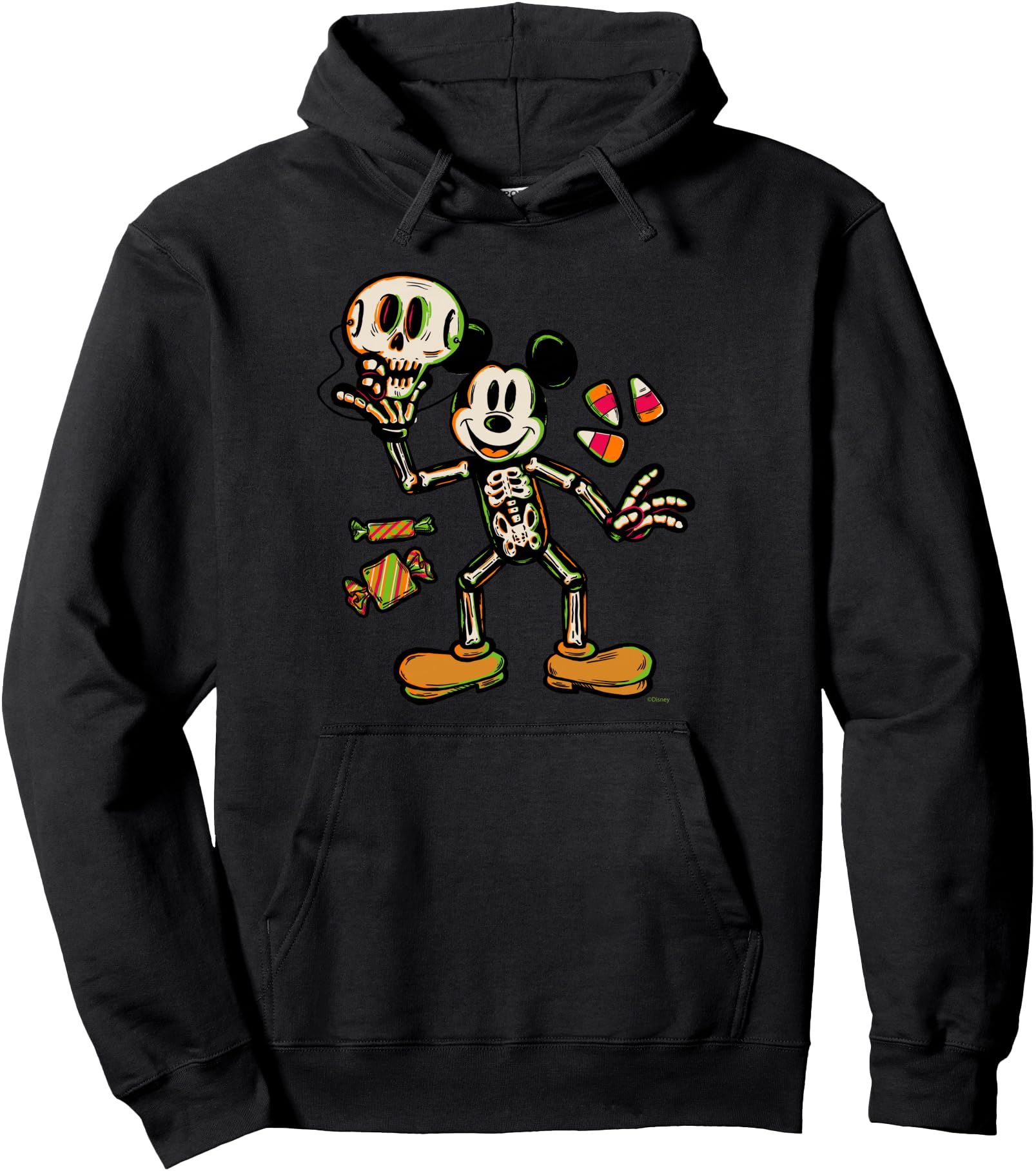 Disney Mickey Mouse Trick & Treat Skeleton Costume Halloween Pullover Hoodie