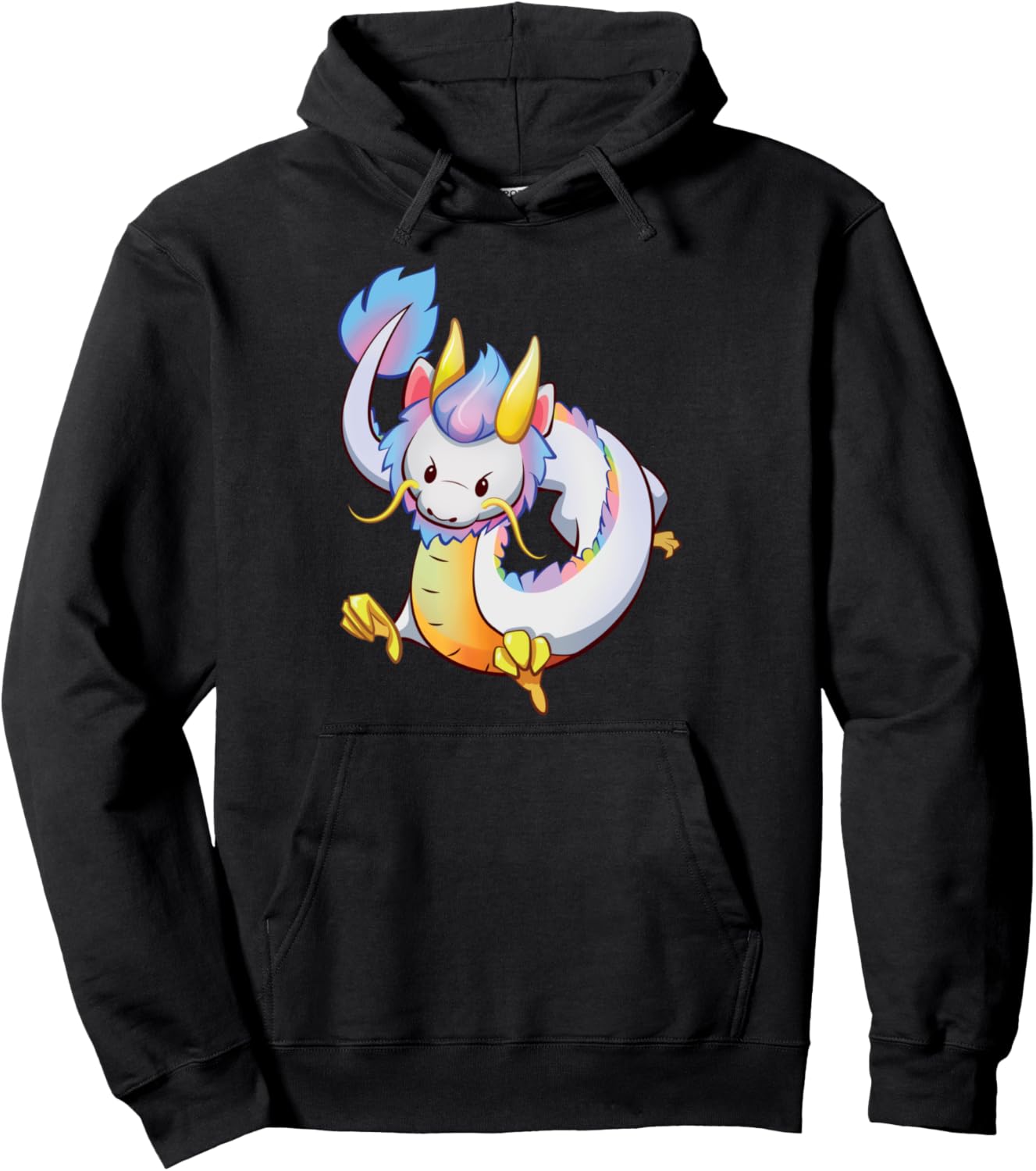 Kawaii Pastel Rainbow Aesthetic Cute Dragon Anime Pullover Hoodie