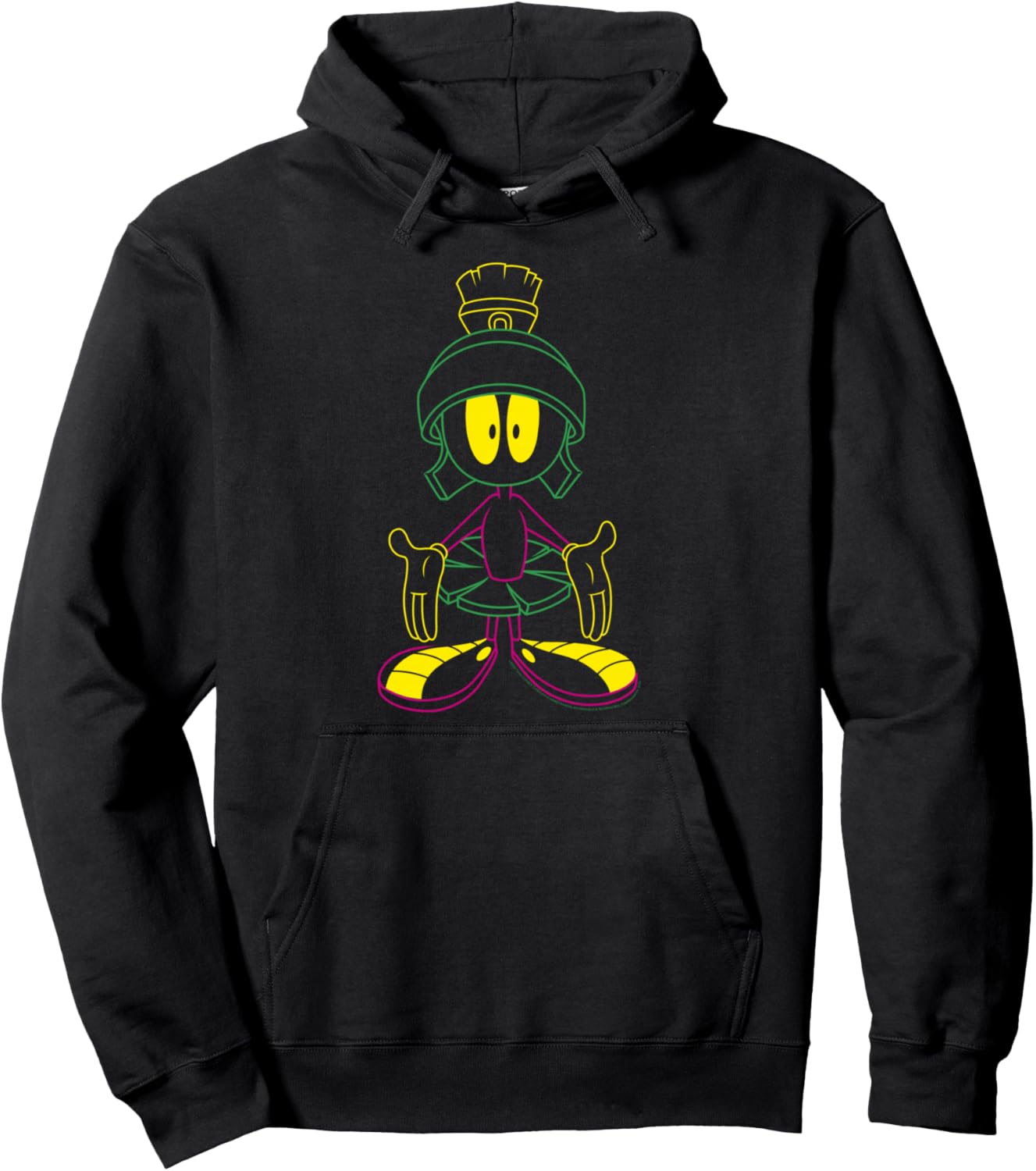 Looney Tunes Marvin The Martian Neon Outline Pullover Hoodie