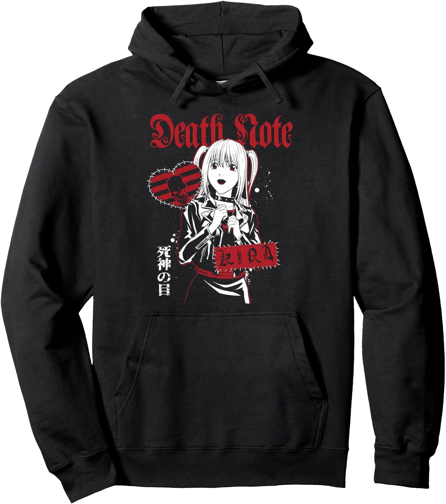 Death Note Misa Punk Patches Collage Anime Pullover Hoodie
