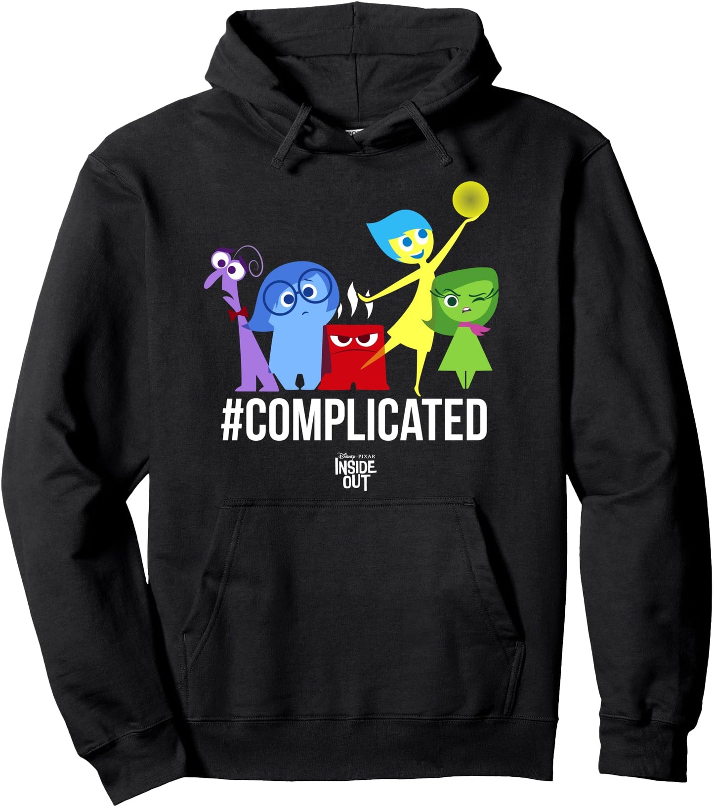 Disney Pixar Inside Out Complicated Emotions Graphic Hoodie Pullover Hoodie