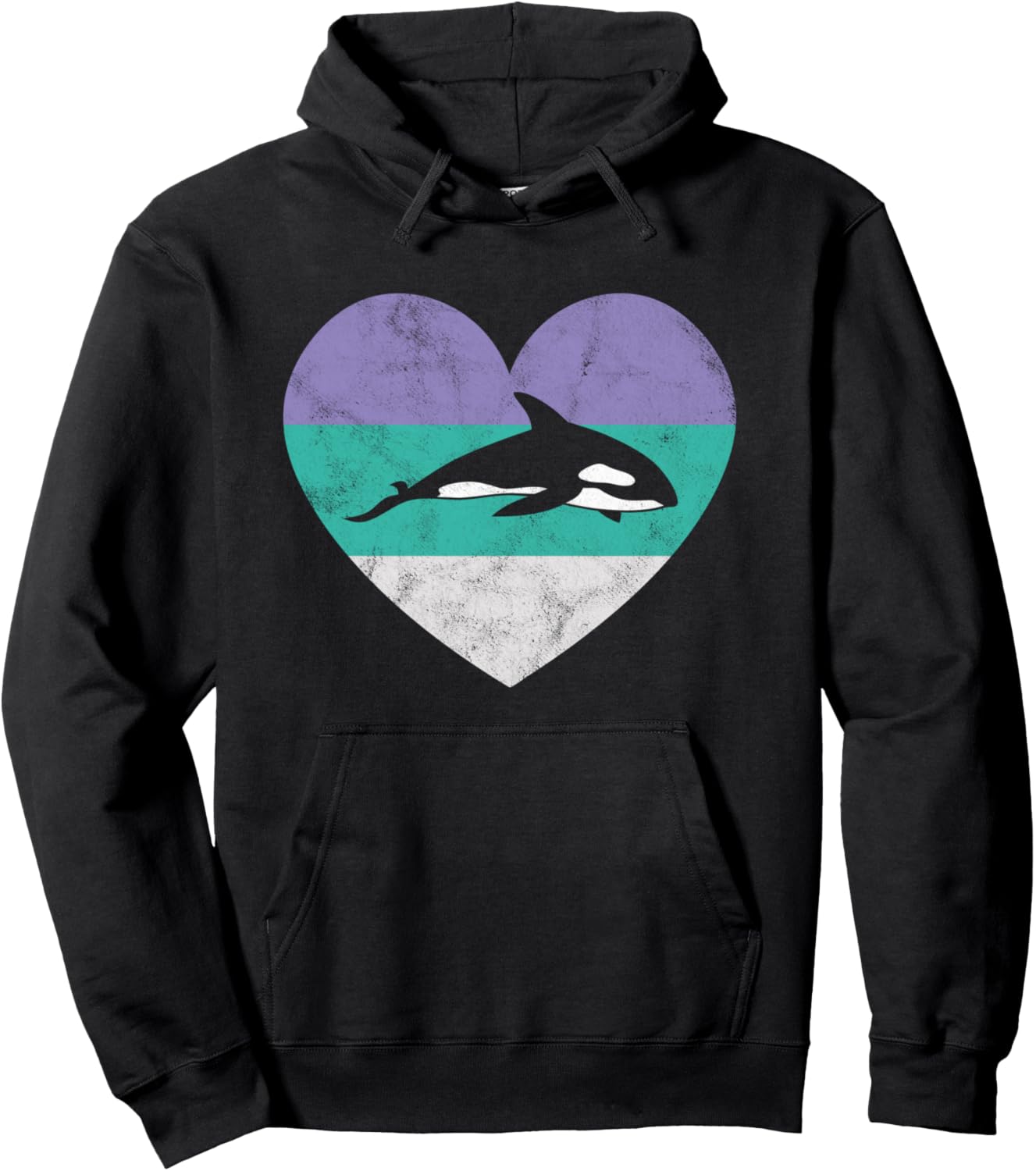 Killer Whale Orca Gift For Women &amp; Girls Retro Cute Pullover Hoodie