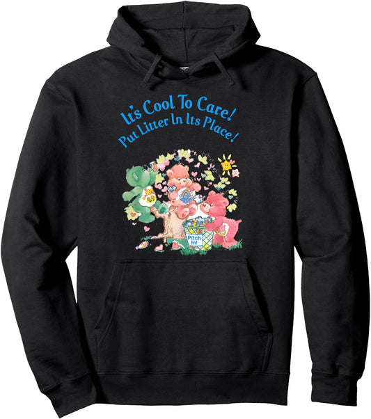 Care Bears It's Cool to Care Earth Day Retro Cartoon Pullover Hoodie