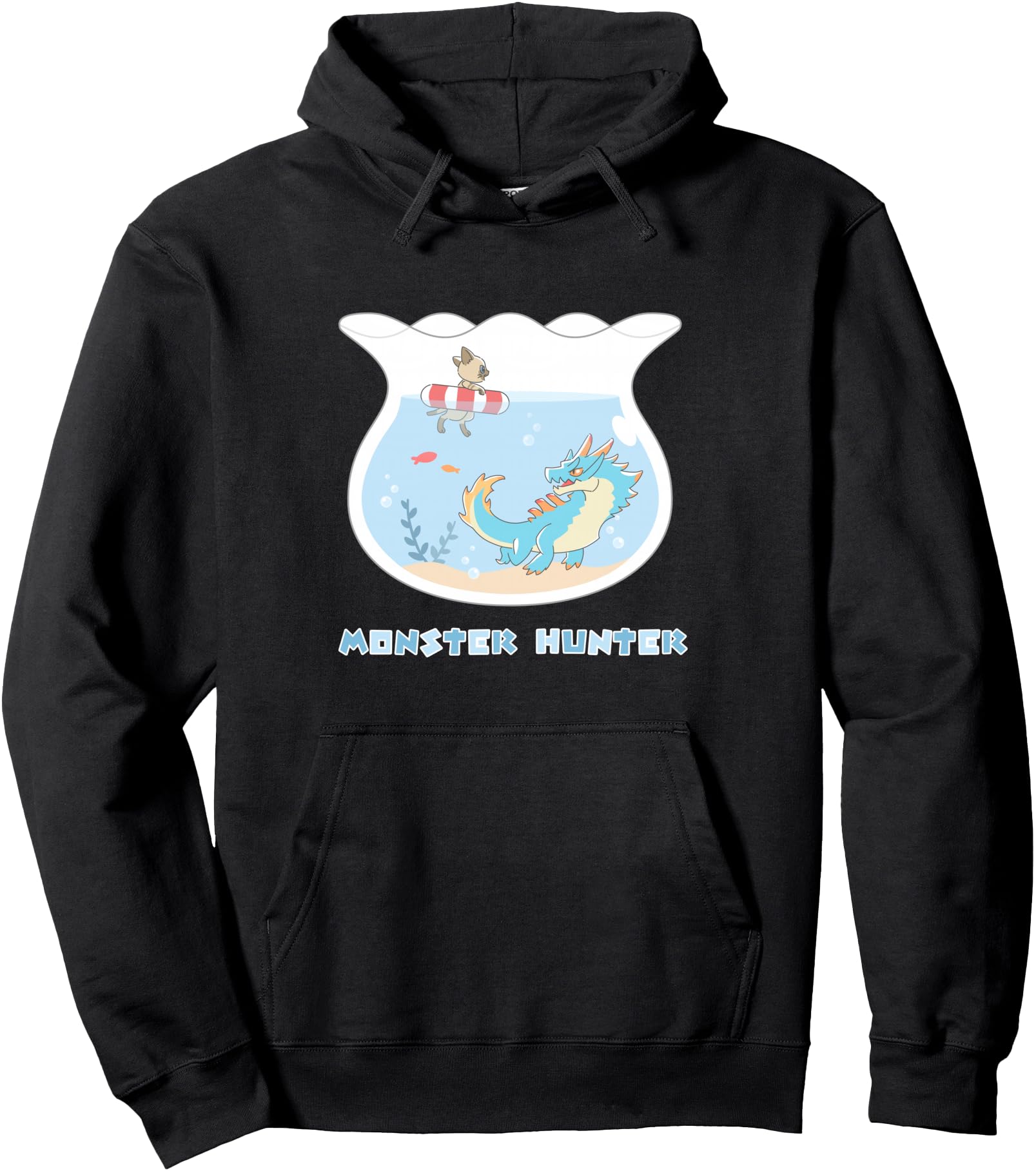Monster Hunter Lagiacrus & Felyne FP Pullover Hoodie