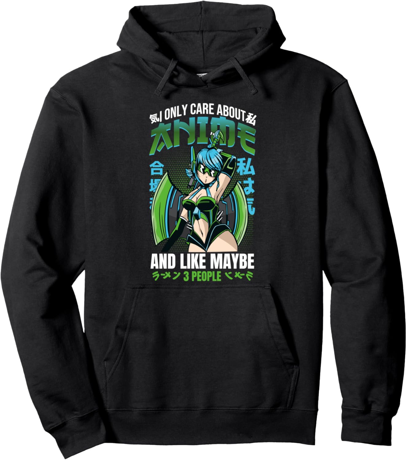 Sexy Anime I I Only Care About Anime Pullover Hoodie