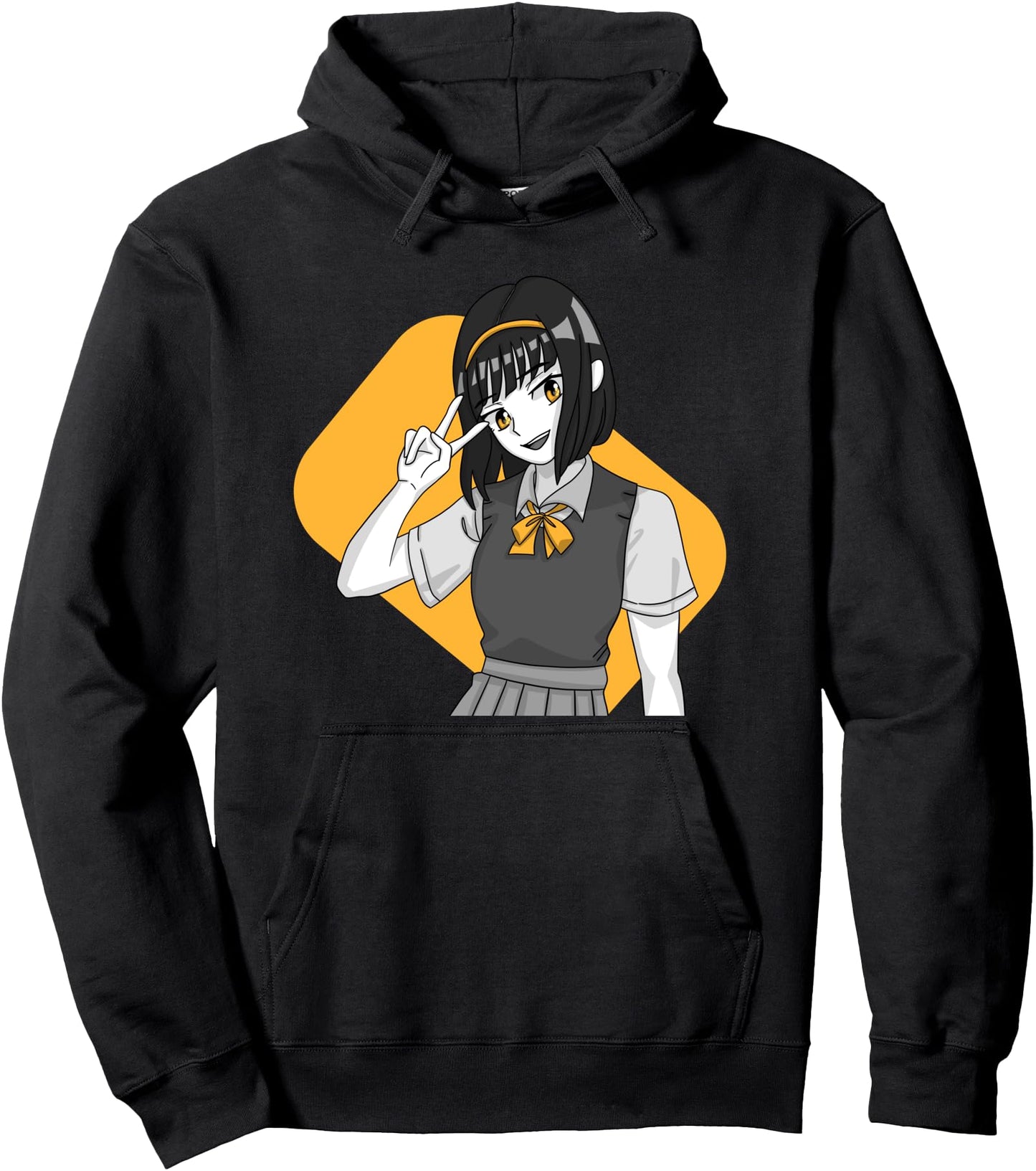 Japanese manga kanji anime girl Pullover Hoodie
