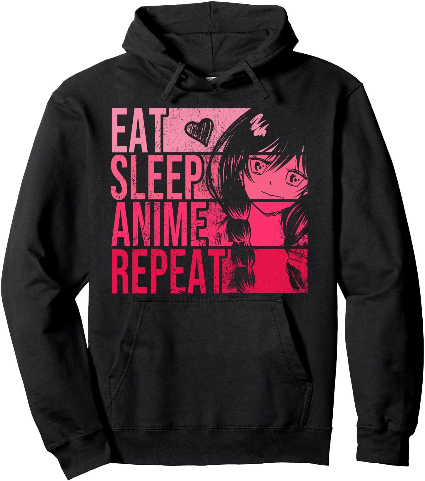 Eat Sleep Anime Repeat Shirt - Anime Lovers Gifts Idea Girls Pullover Hoodie