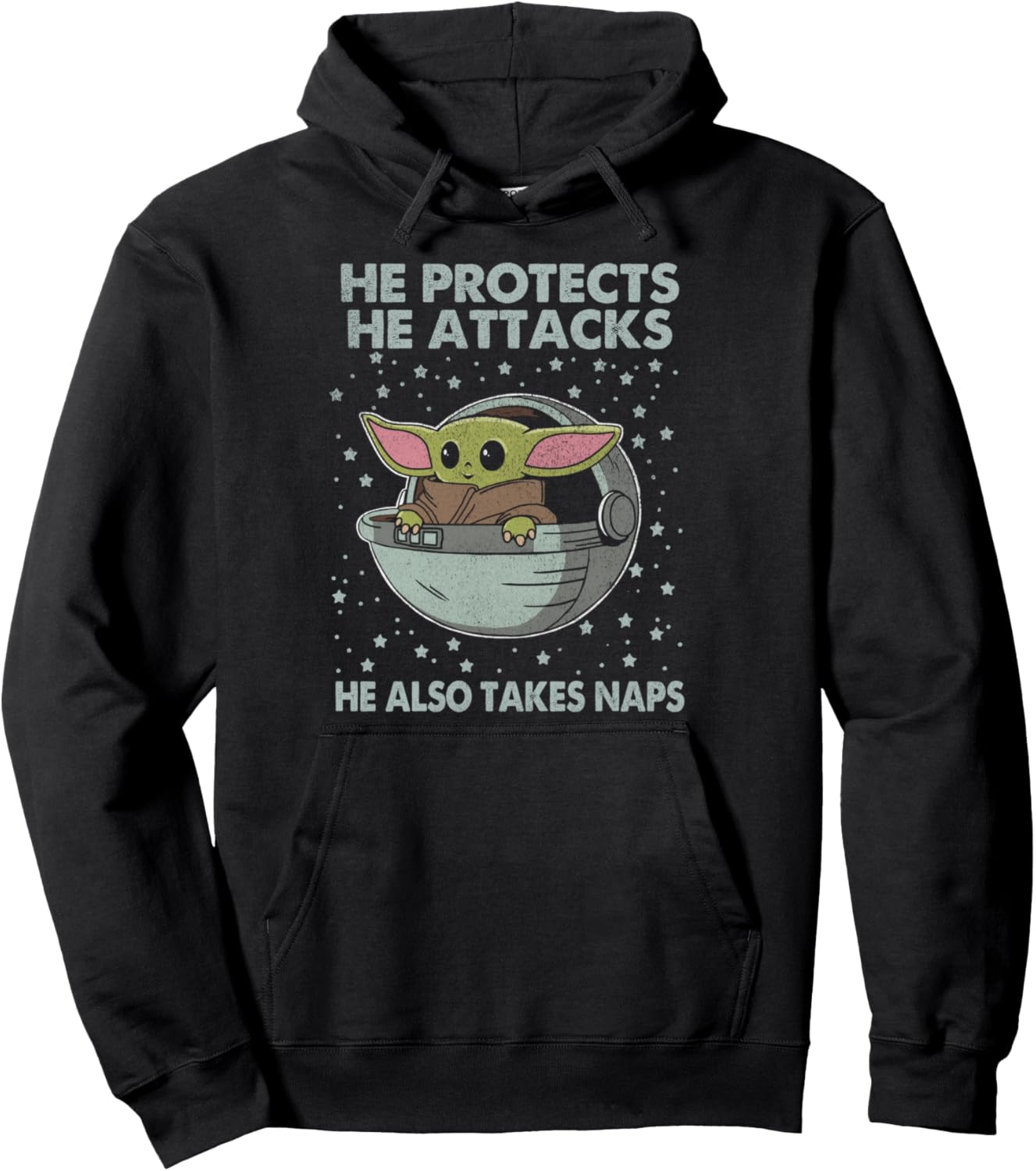 Star Wars The Mandalorian The Child He Also Takes Naps Pullover Hoodie